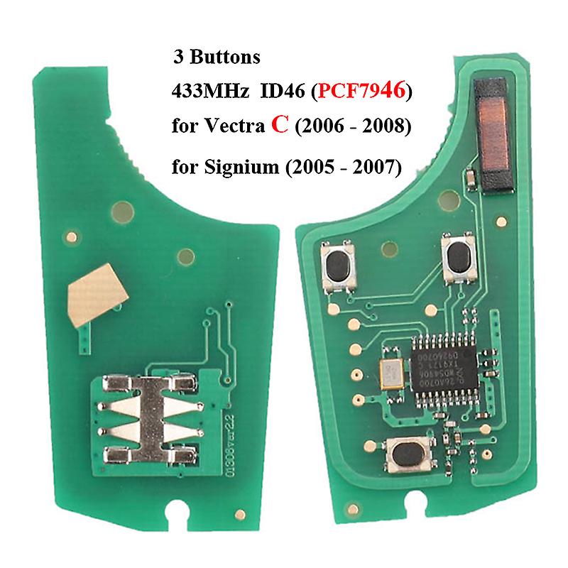 2/3b απομακρυσμένο κλειδί αυτοκινήτων 433mhz Id46 PCF7941/7946 για Opel/vauxhall Astra H 2004-2009 Vectra C 2002-2008 Zafira Β 2005-2013