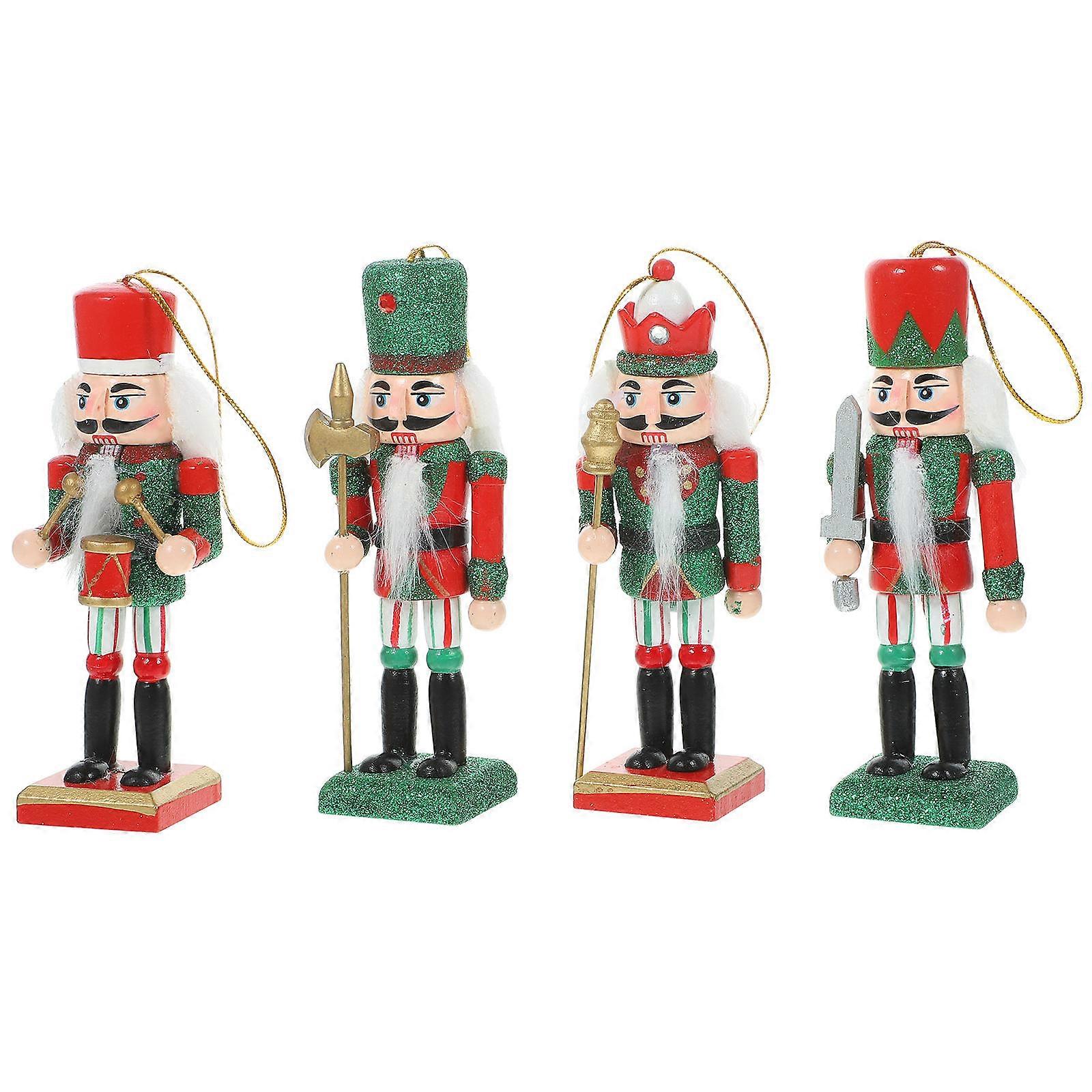 Christmas Nutcracker Soldier Wooden Nutcracker Ornaments for Decor 8Pcs