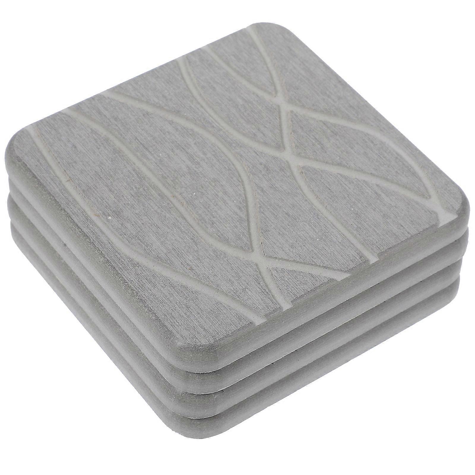 Absorbent Coaster 12 Pcs Practical Design Moisture Prevention Pad For Soaps Make-Up Bottles And Cups Light Grey