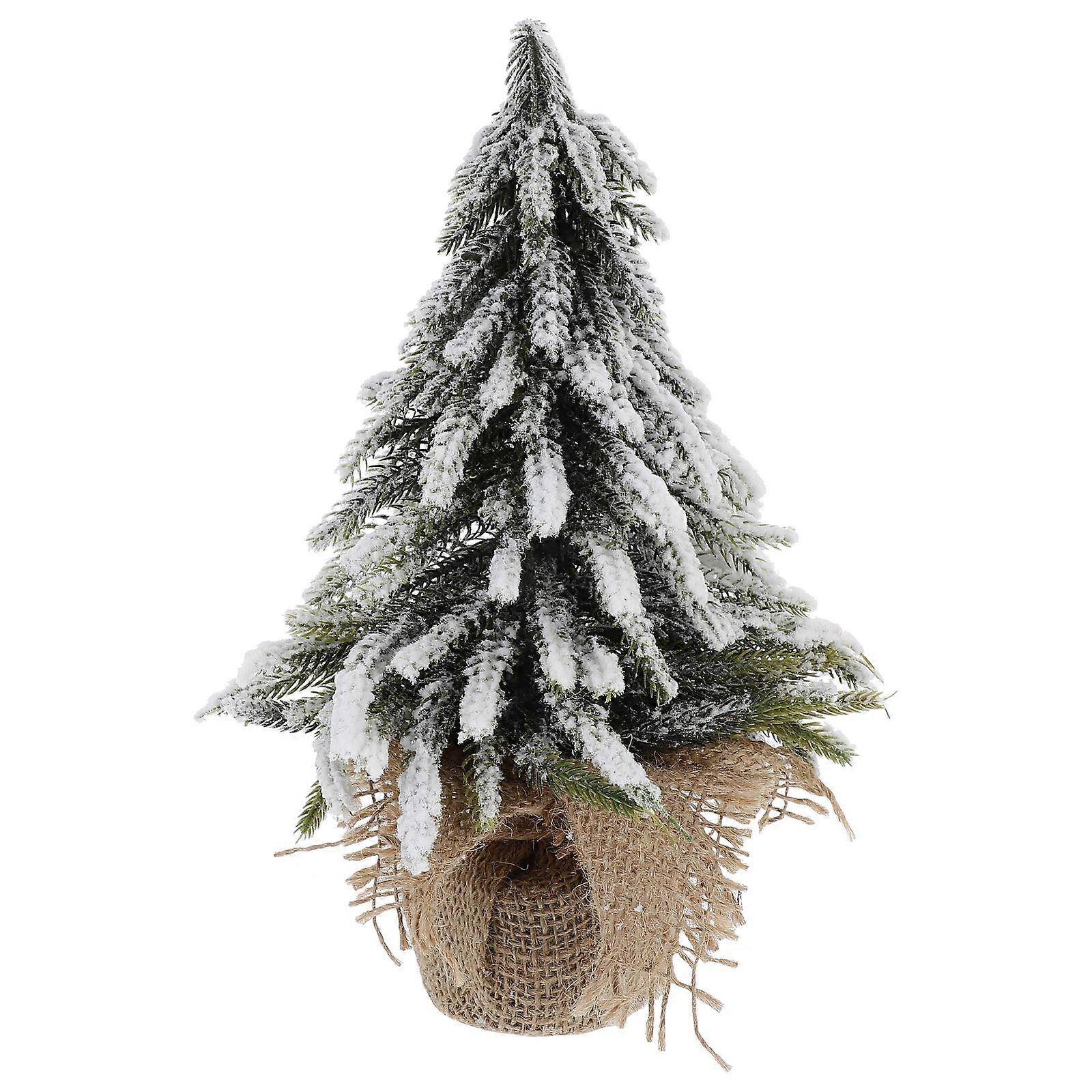 Christmas Tree Ornament Desktop for Decor 2Pcs Green Xmas Tree Adornment