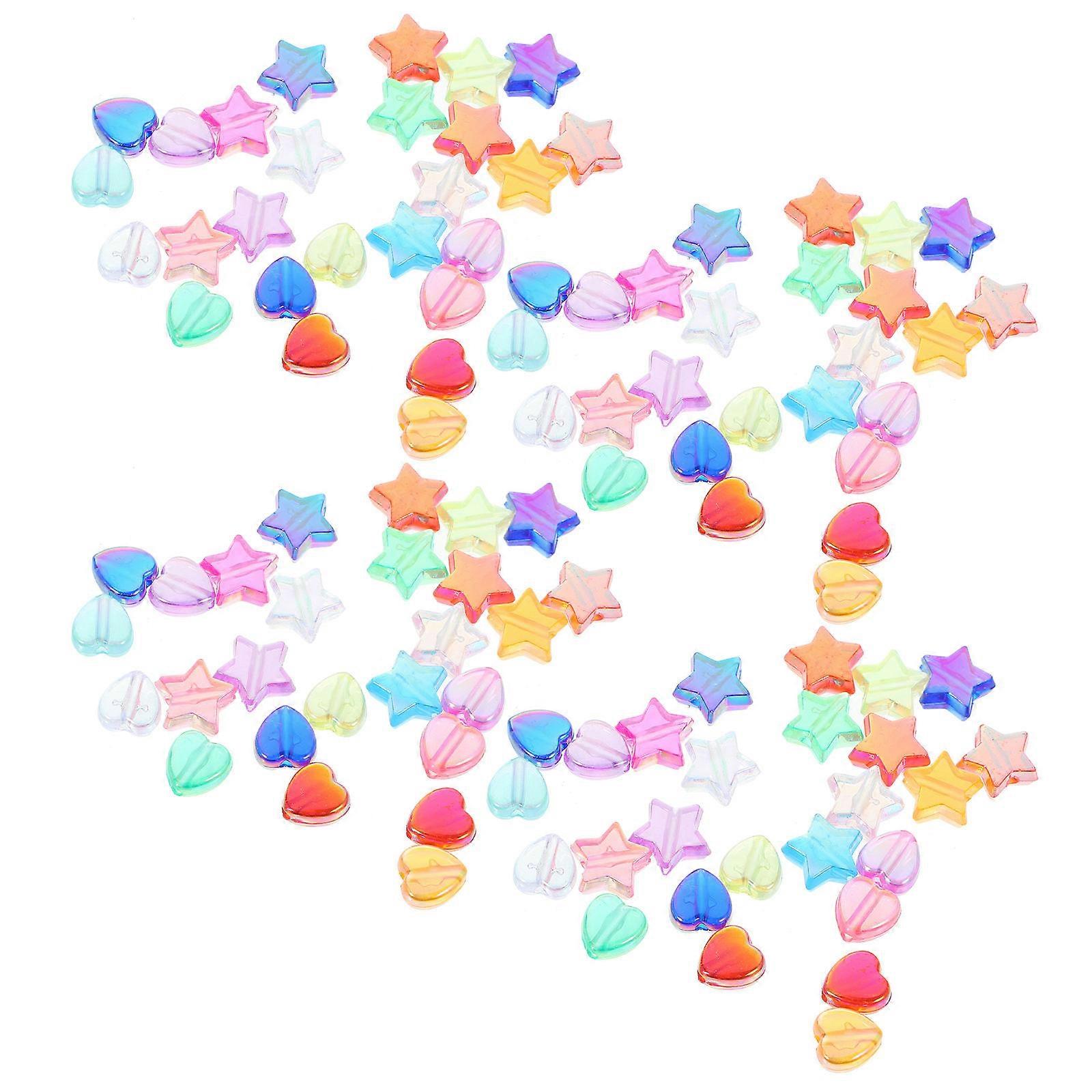 Smooth Surface Star Spacer Beads 3 Sets Assorted Color DIY Earring Making Beads For DIY Enthusiasts