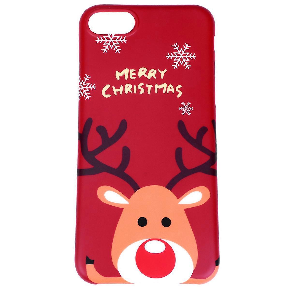 Creative Cartoon Character Phone Case Shockproof Protective Shell Red Festive Design Dust Protection for 7/8 1Pack
