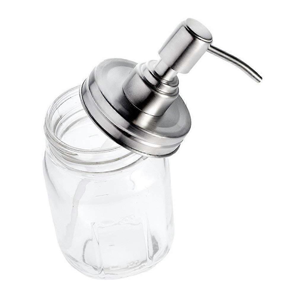 Stainless Steel Lids Soap Dispenser Pump Function with 4Pcs
