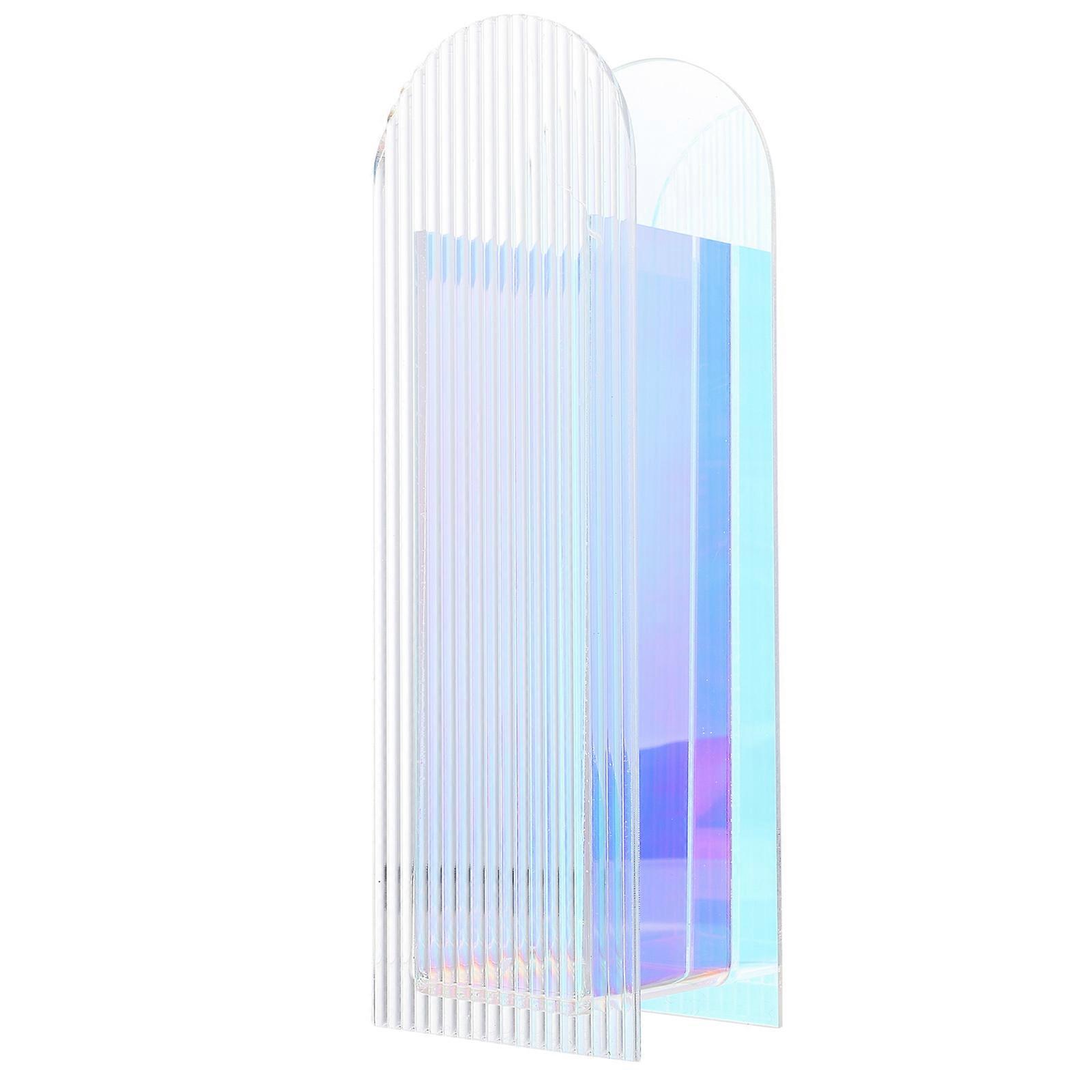 Flower Vase Decorative 2Pcs Unique Acrylic Vase For Home And Office Indoor Decoration In Blue Color With Geometric Shape