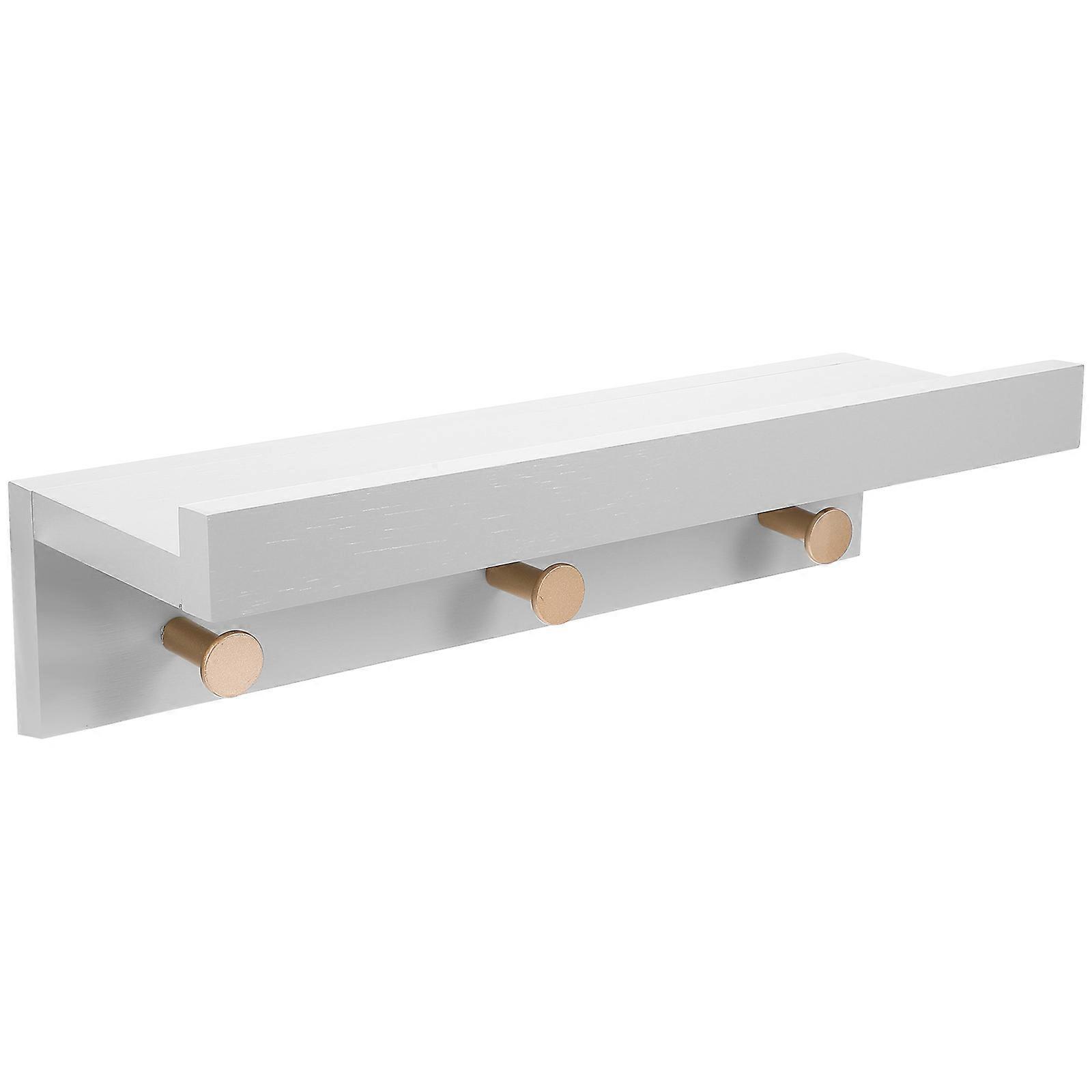 Simple Style Storage Mounted Storage Racks Bedroom Bamboo 13.9×4.7×3.1in 1Set