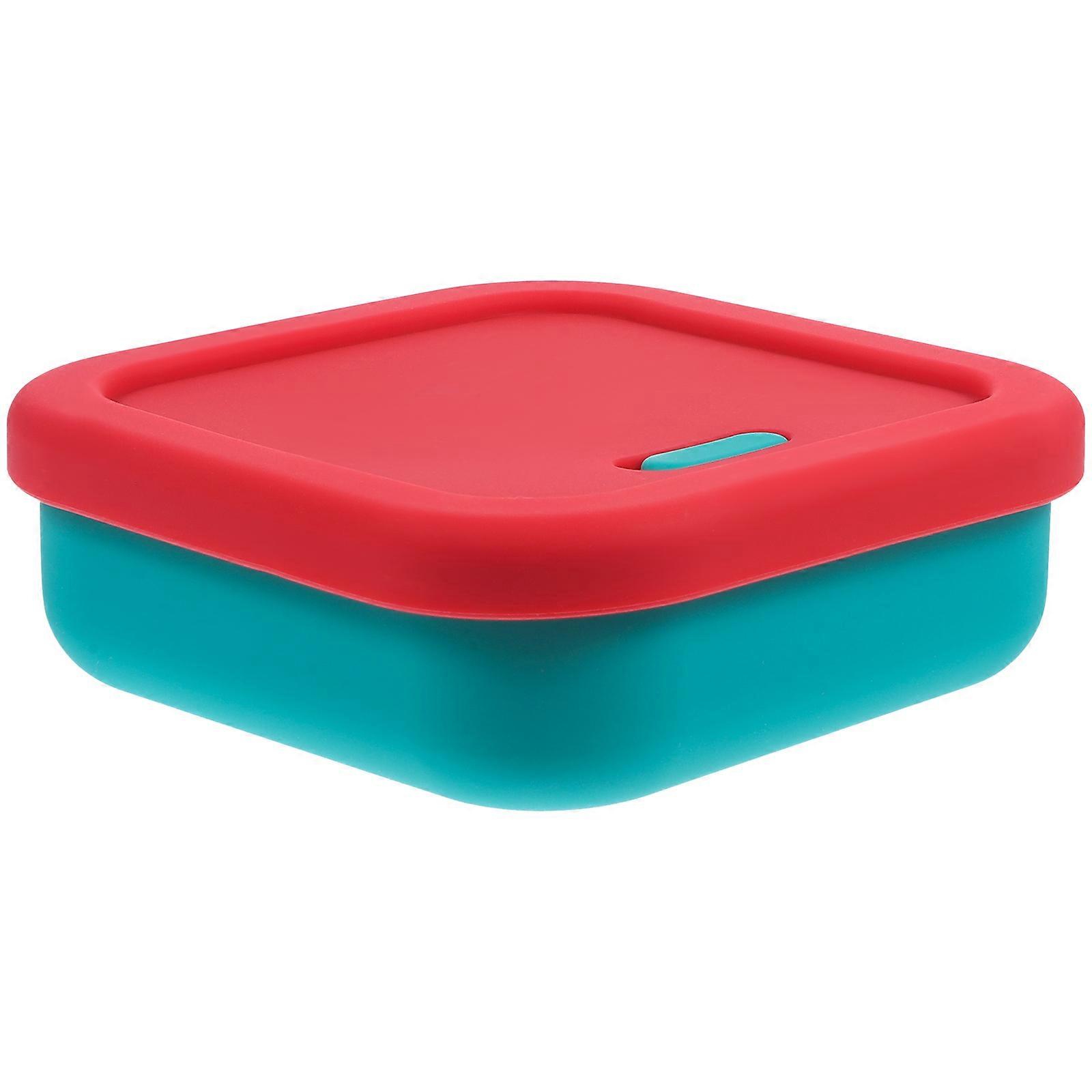 Reusable Dough Container 4Pcs Stackable Food Storage For Food Preparation Square Silicone Color Red