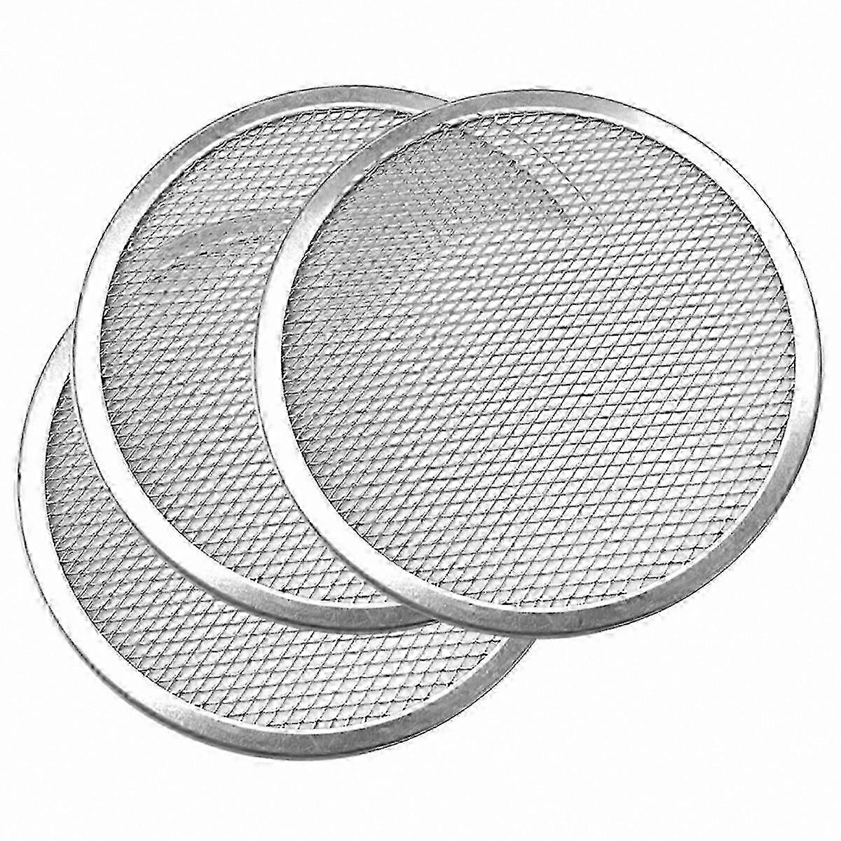 3-Piece 12-Inch Pizza Screen Set with Seamless Edge for Professional Baking