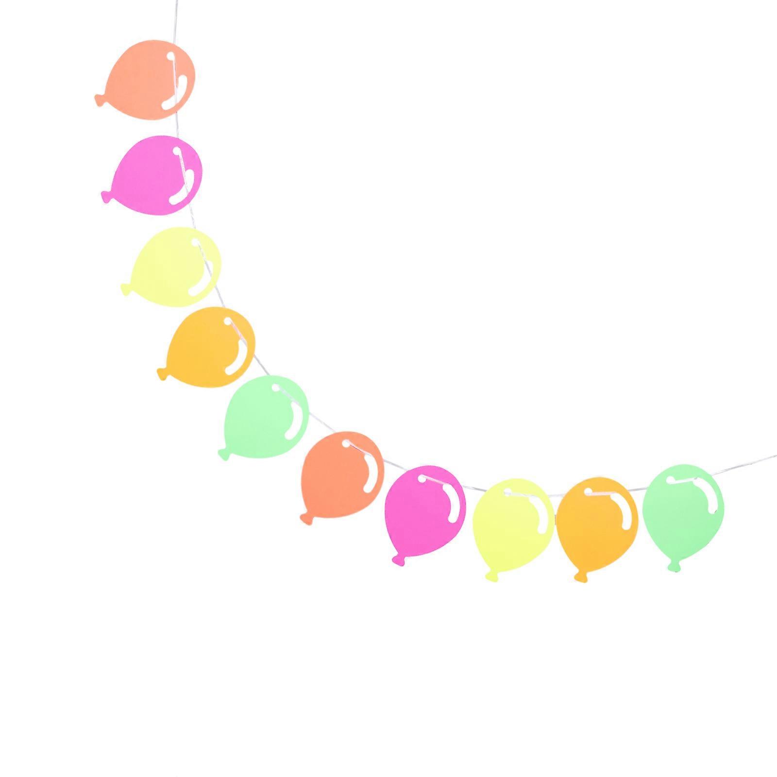 Luminous Design Banner With Paper Balloons For Party Decoration 5Pcs Suitable For Glow-In-The-Dark Celebrations