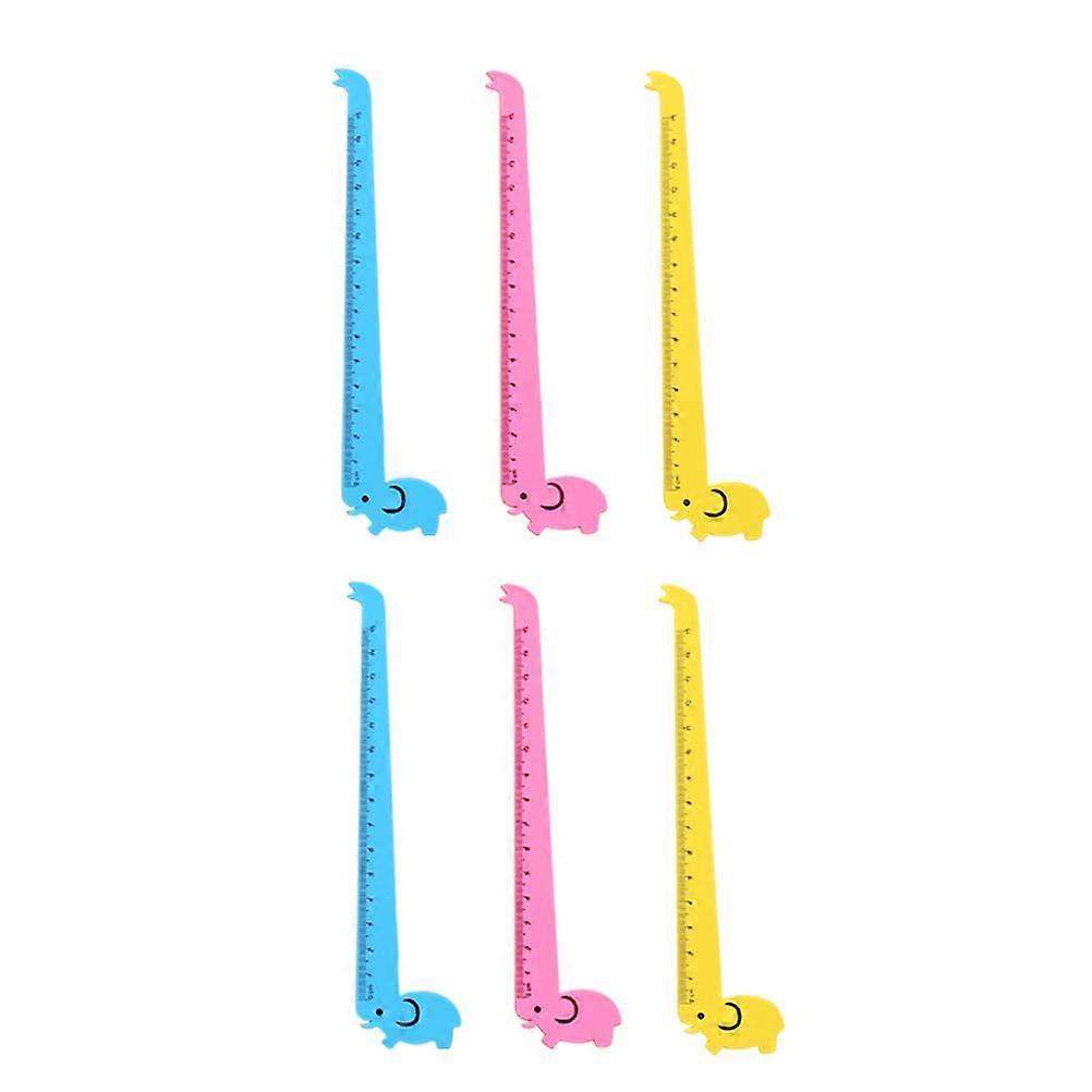 Cartoon Plastic Ruler Giraffe Style Students Measuring Rulers 10Pcs