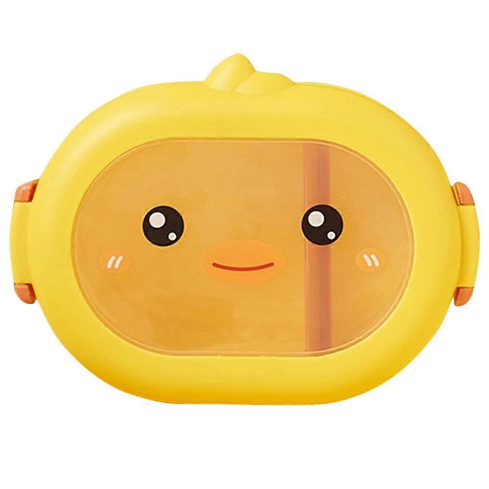 Portable Lunch Boxes 4Pcs Rectangular Bento Box Ideal For Outdoor Picnic Yellow PP Material Microwave Heating