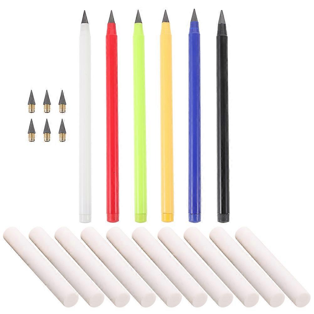 5 Sets of Ergonomic Inkless Pencils for Artists and Teachers in Assorted Color Tailored for Office and School Use with Non Sharpening Feature