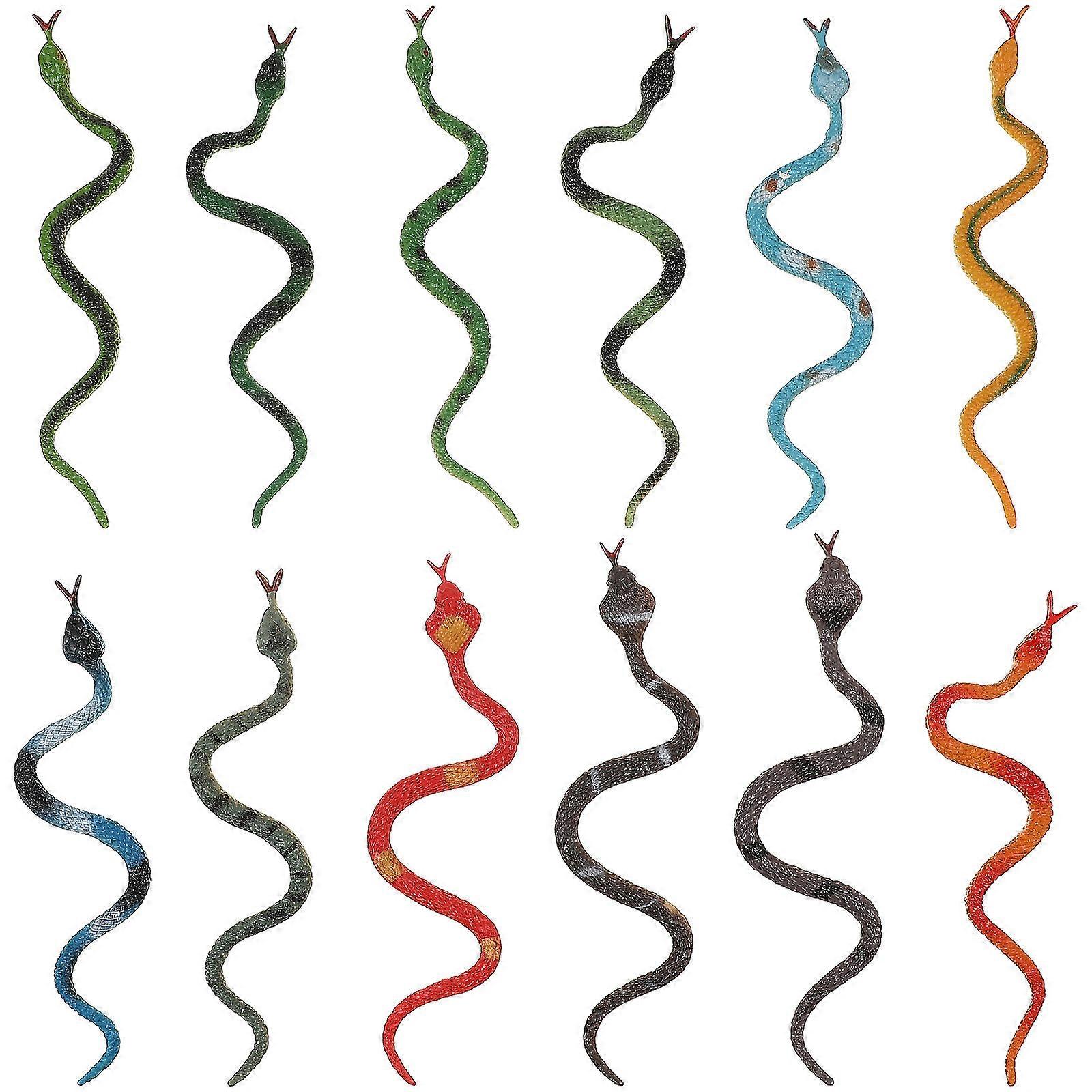 Snake Prank Toy Small Snake Model Halloween Prop 36Pcs Collection