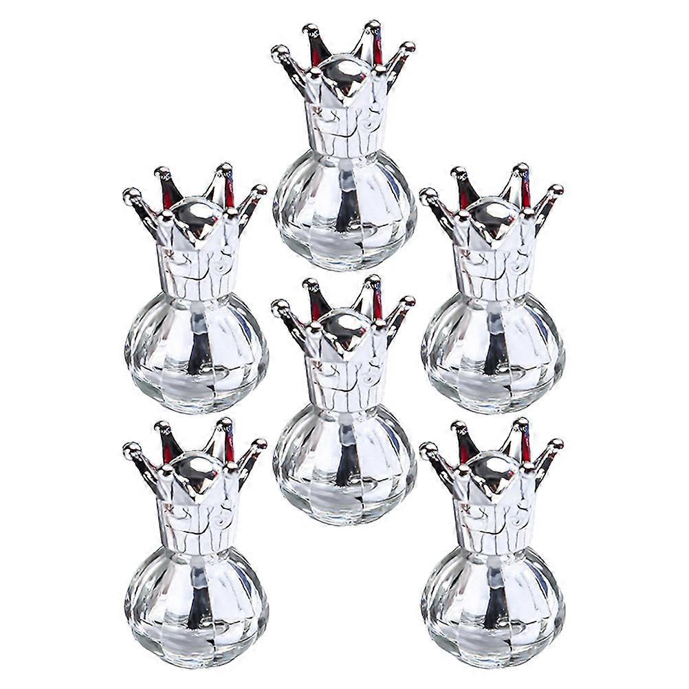 Assorted Color Empty Nail Liquid Container Set Of 6Pcs Ideal For Nail Care And DIY Projects Made Of Glass Material