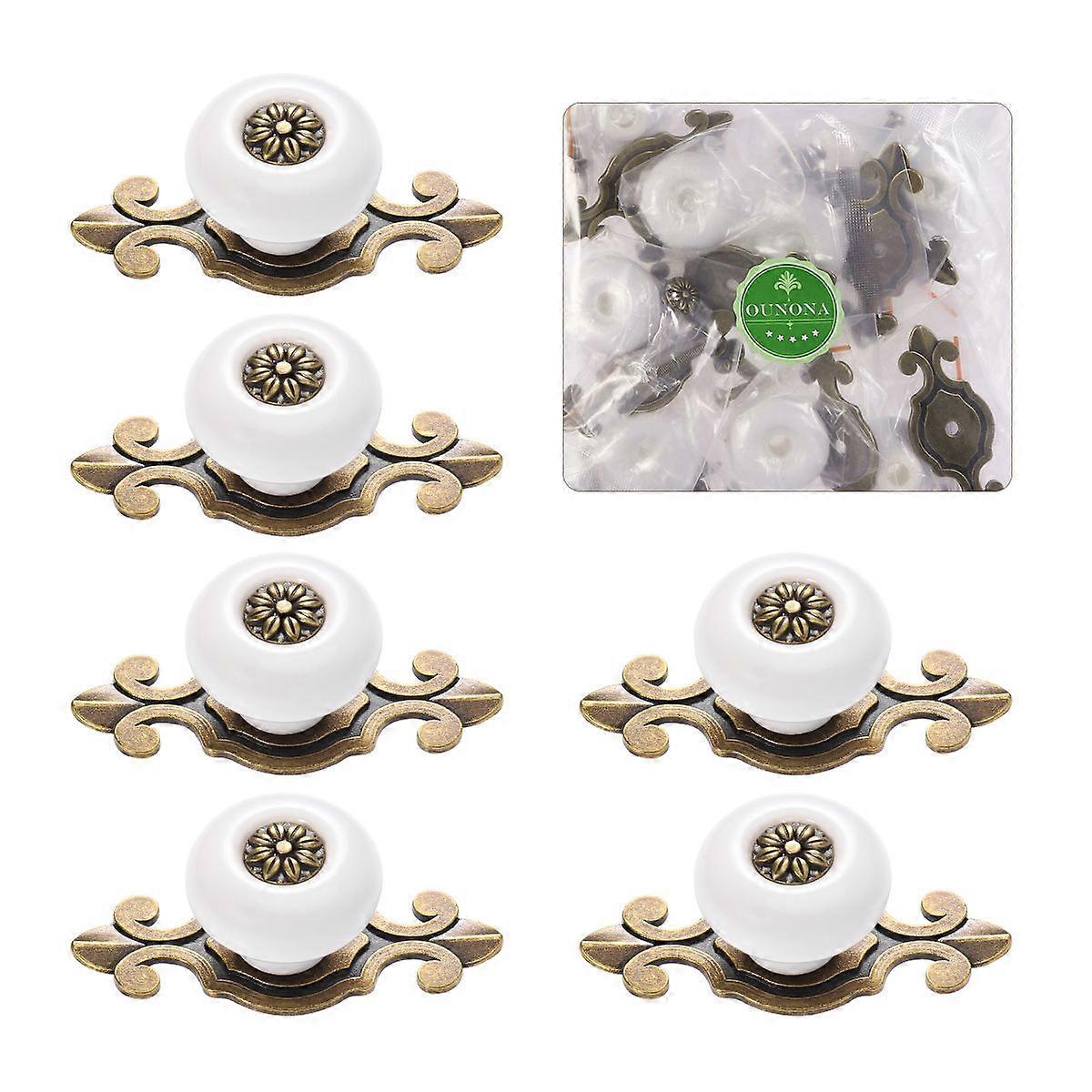 Door Handle Knob Ounona Retro Style Metal Pull Handles 2Pcs Pack