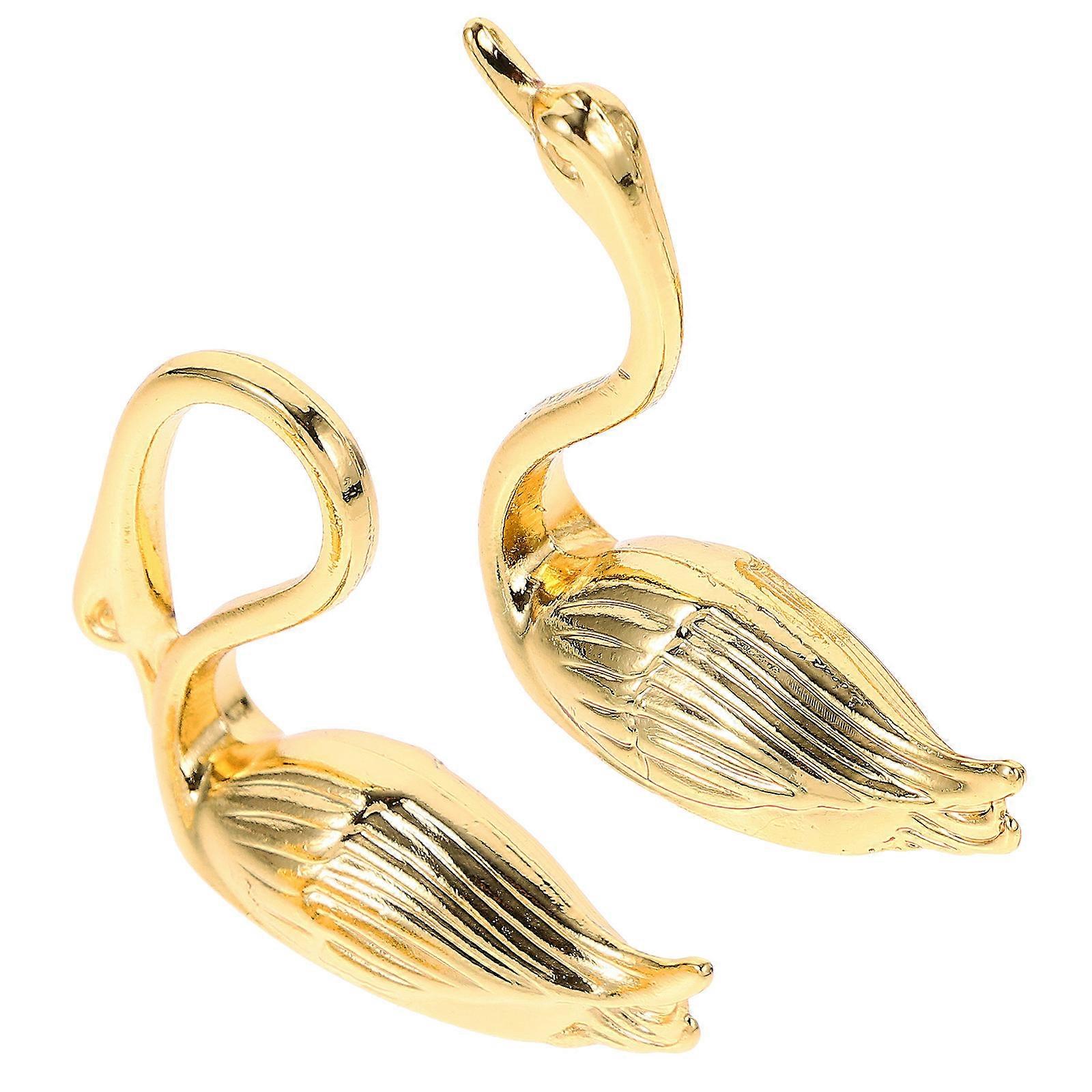 Metal Swan Statue Figurine for Decorative Use 6Pcs