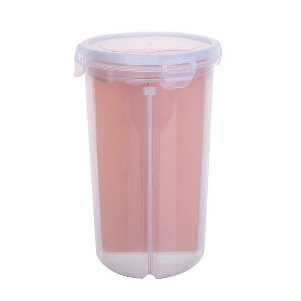 Cereal Sealed Plastic Storage Tank for Grain 3Pcs Pink Kitchen Use