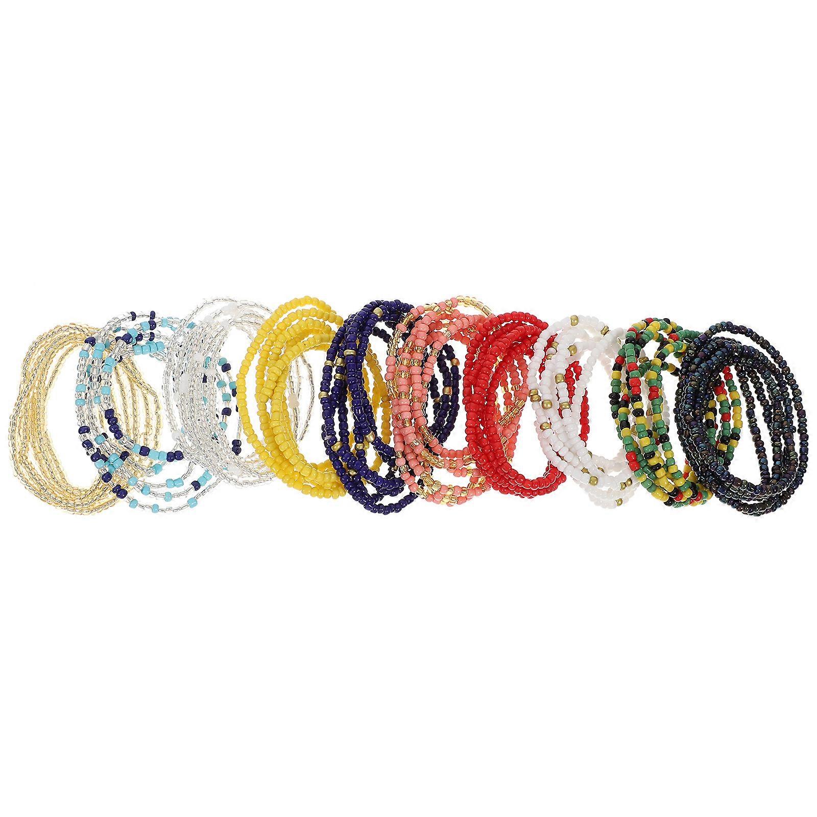 Beaded Waist Chains Colorful Bikini Waist Chains for Decor 40Pcs