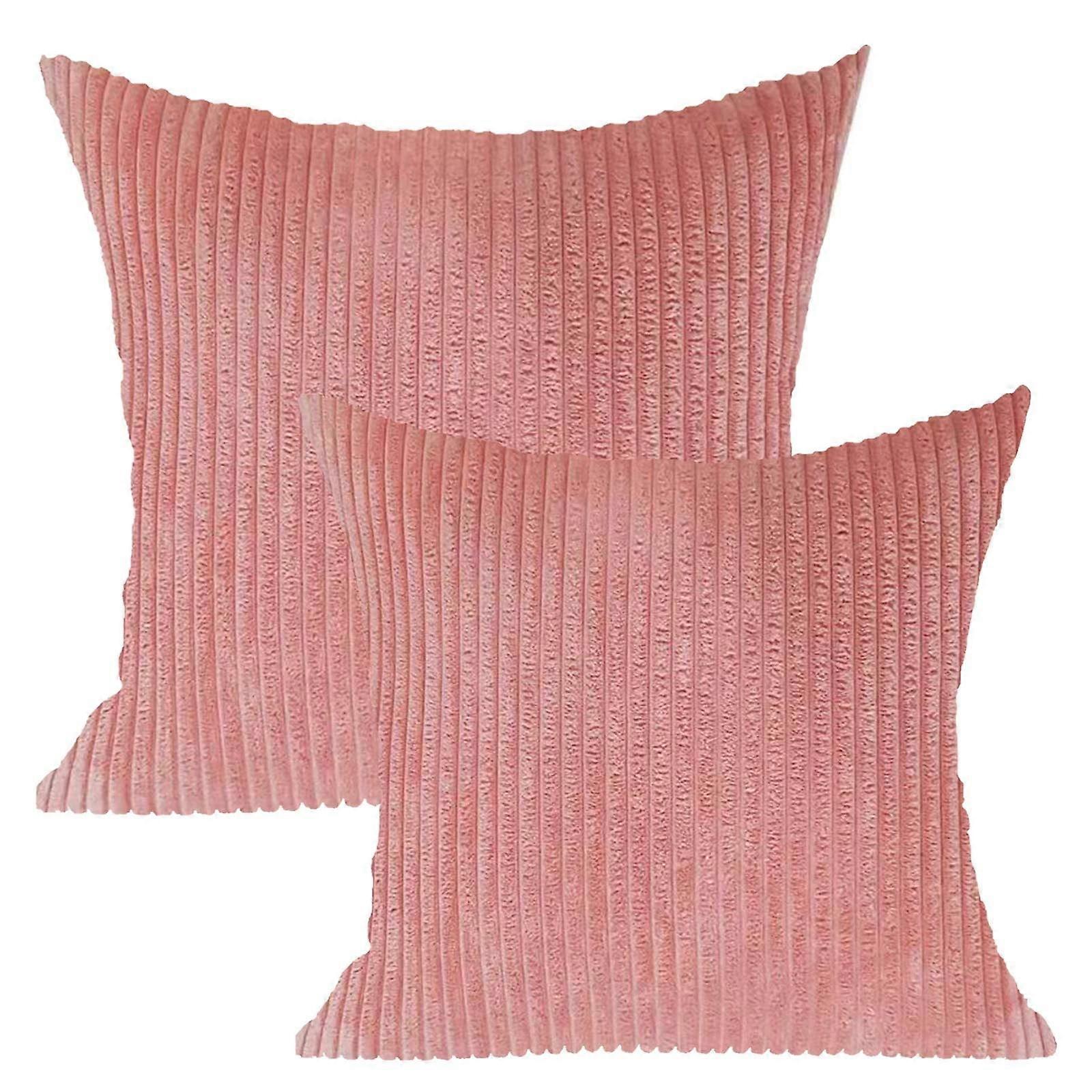 Clearance! Fengga Polyester Doll 22" X 22" Modern Contemporary Transitional Gray Striped Polyester Throw Pillow 2 Count