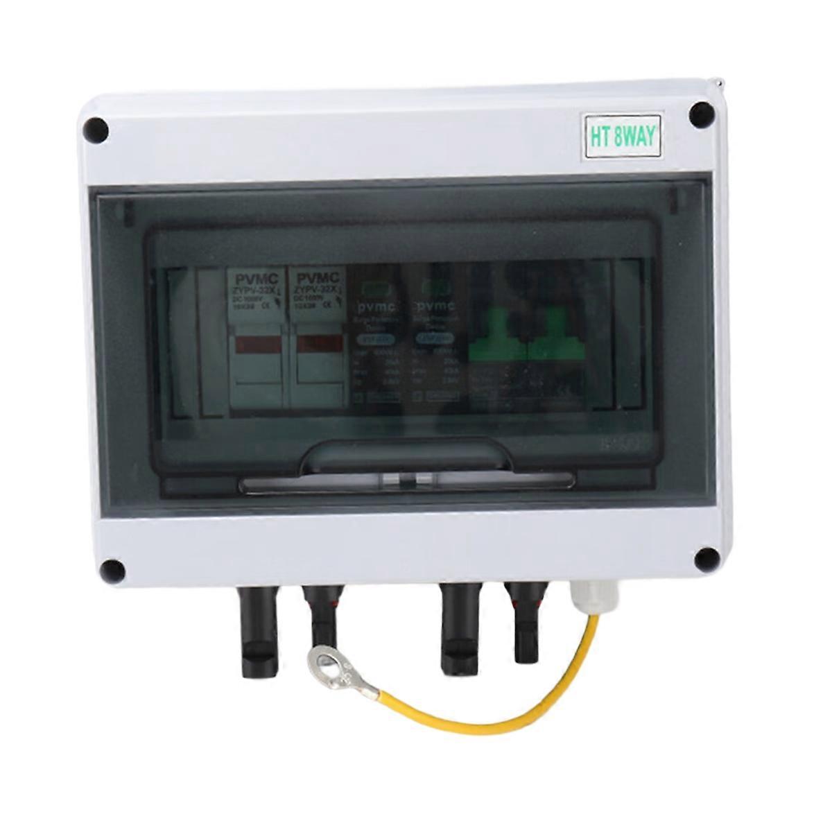 Solar Photovoltaic PV Combiner Box with -Pattern Protection 1 in 1 Out DC 600V Fuse MCB SPD Waterpr