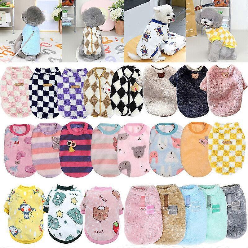 Warm Winter Dog Clothes Soft Fleece Jacket Pet Coat Sweater Puppy Cat Jumper UK