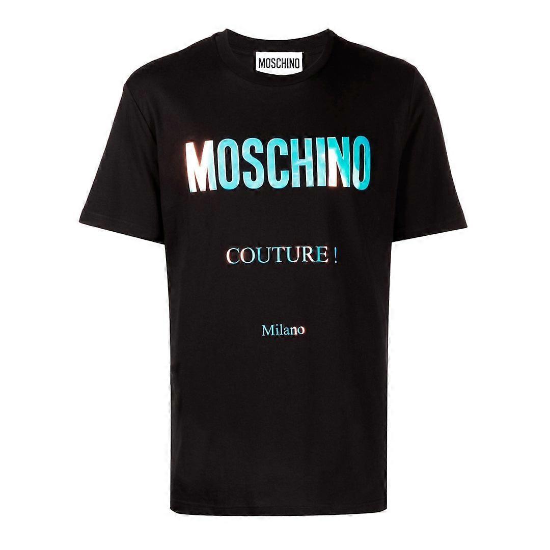 Moschino Couture Reflective Logo Black T-Shirt