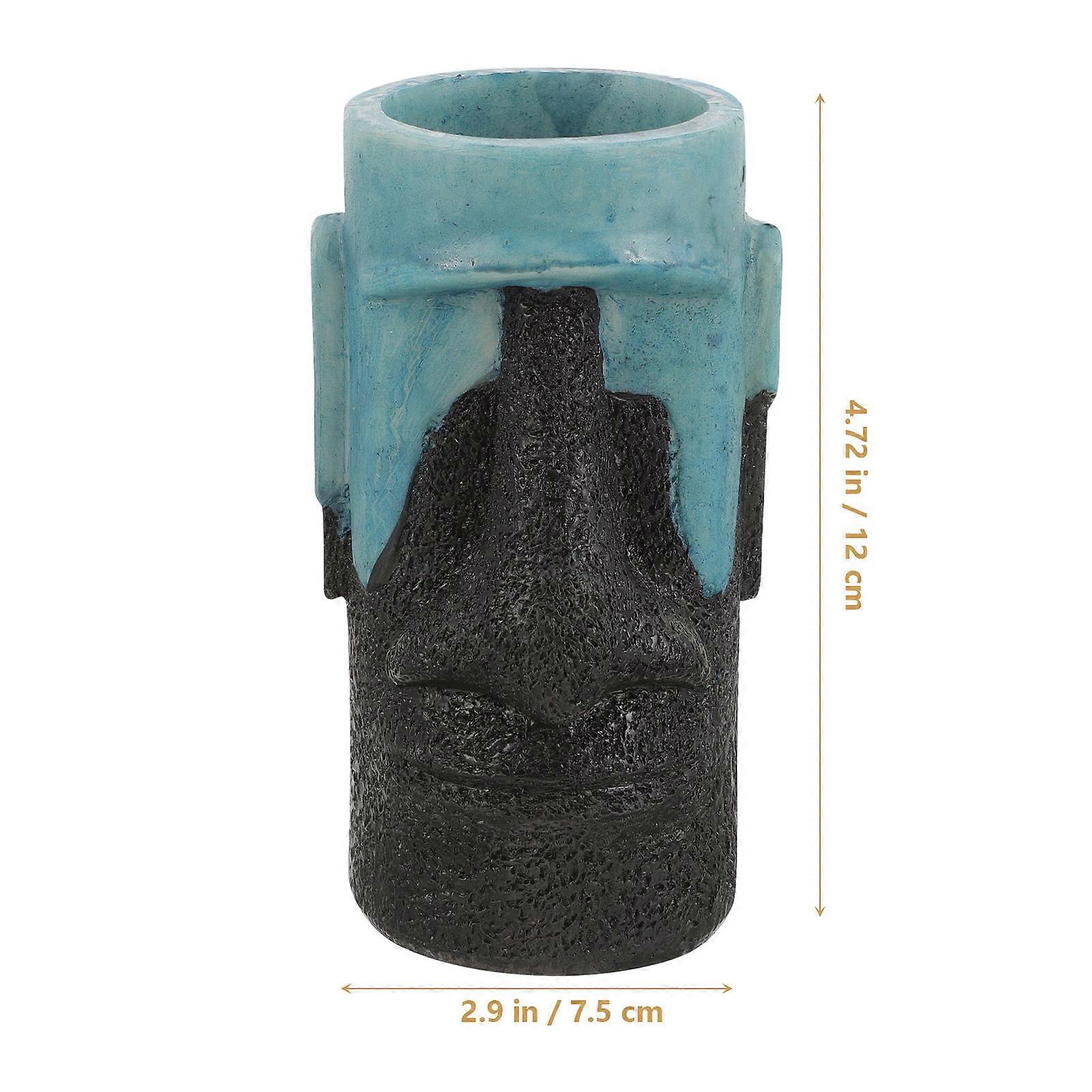 Resin Flower Pot Stone Statue for Decoration 2Pcs Small Indoor Planters