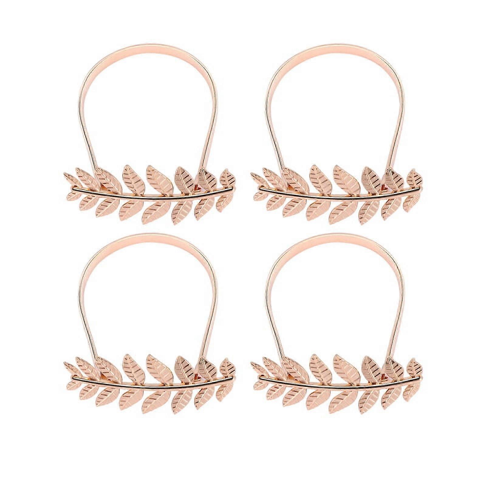 Curtain Tiebacks, Decorative Modern Style Ties for Drapes with Metal Leaf Design, Adjustable Length(Golden)