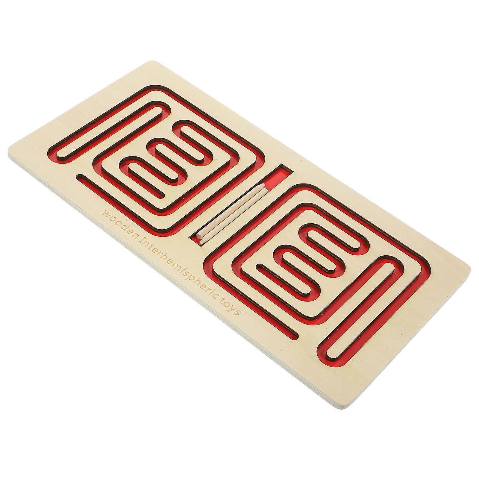 Fine Motor Skills Toy Interhemispheric Maze Training For Kids 29.80X14.80X0.60CM Red Develops Cognitive Abilities 1 Set