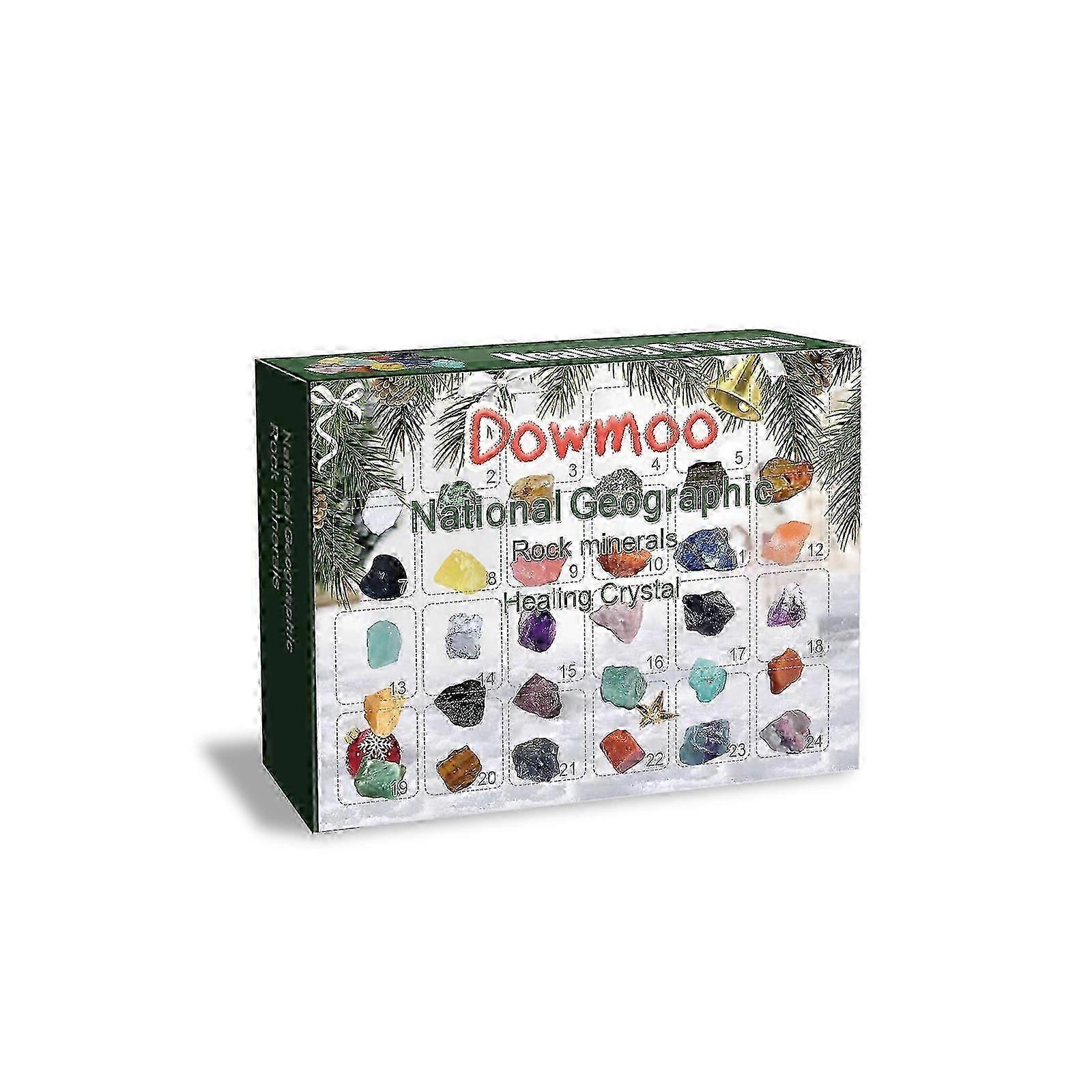 24-Cell Christmas Ore Blind Box - Fun Countdown Gift with Colorful Minerals