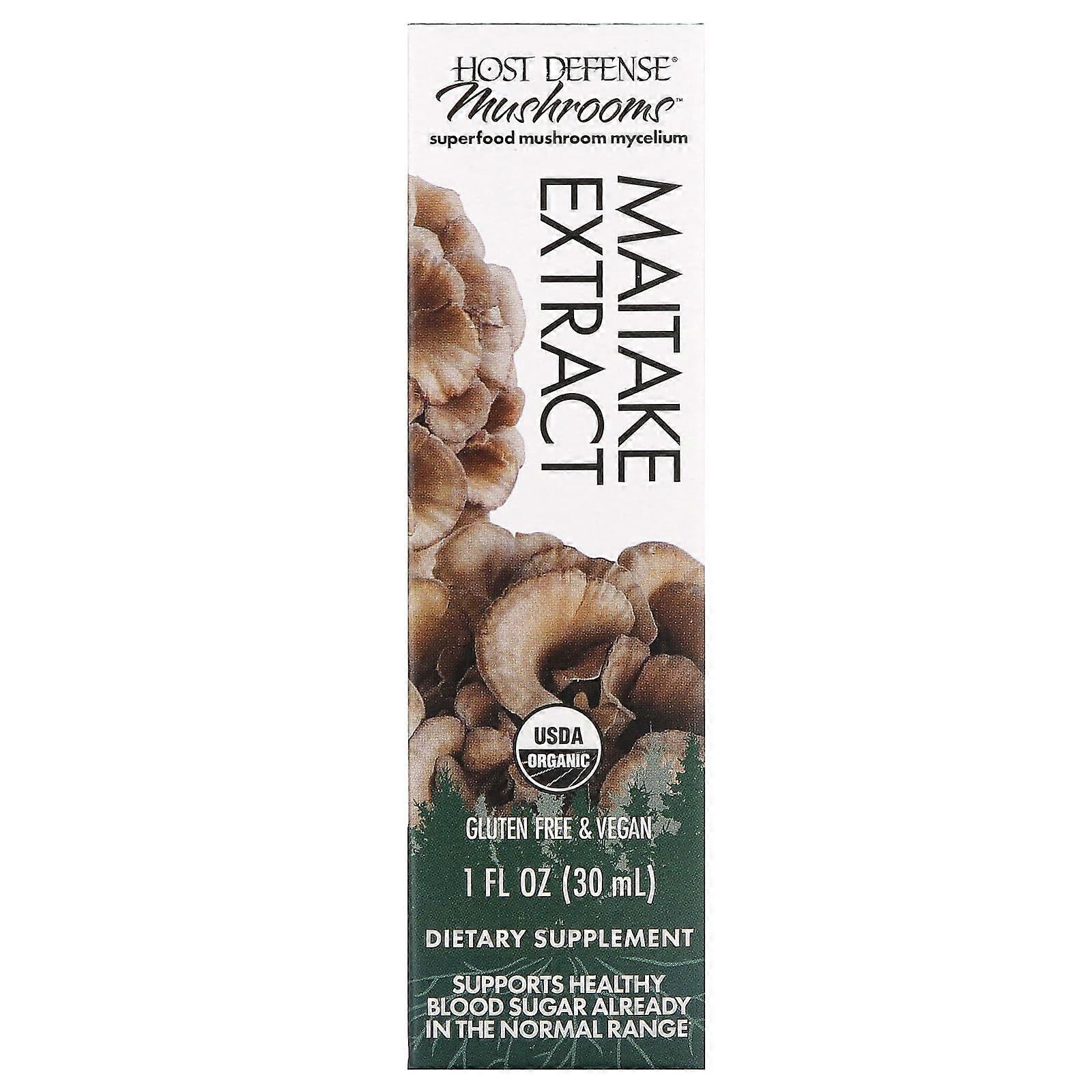 Host Defense Mushrooms, Maitake Extract , 1 fl oz (30 ml)
