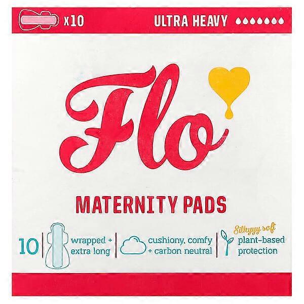 Here We Flo, Maternity Pads, Ultra Heavy, 10 Pads