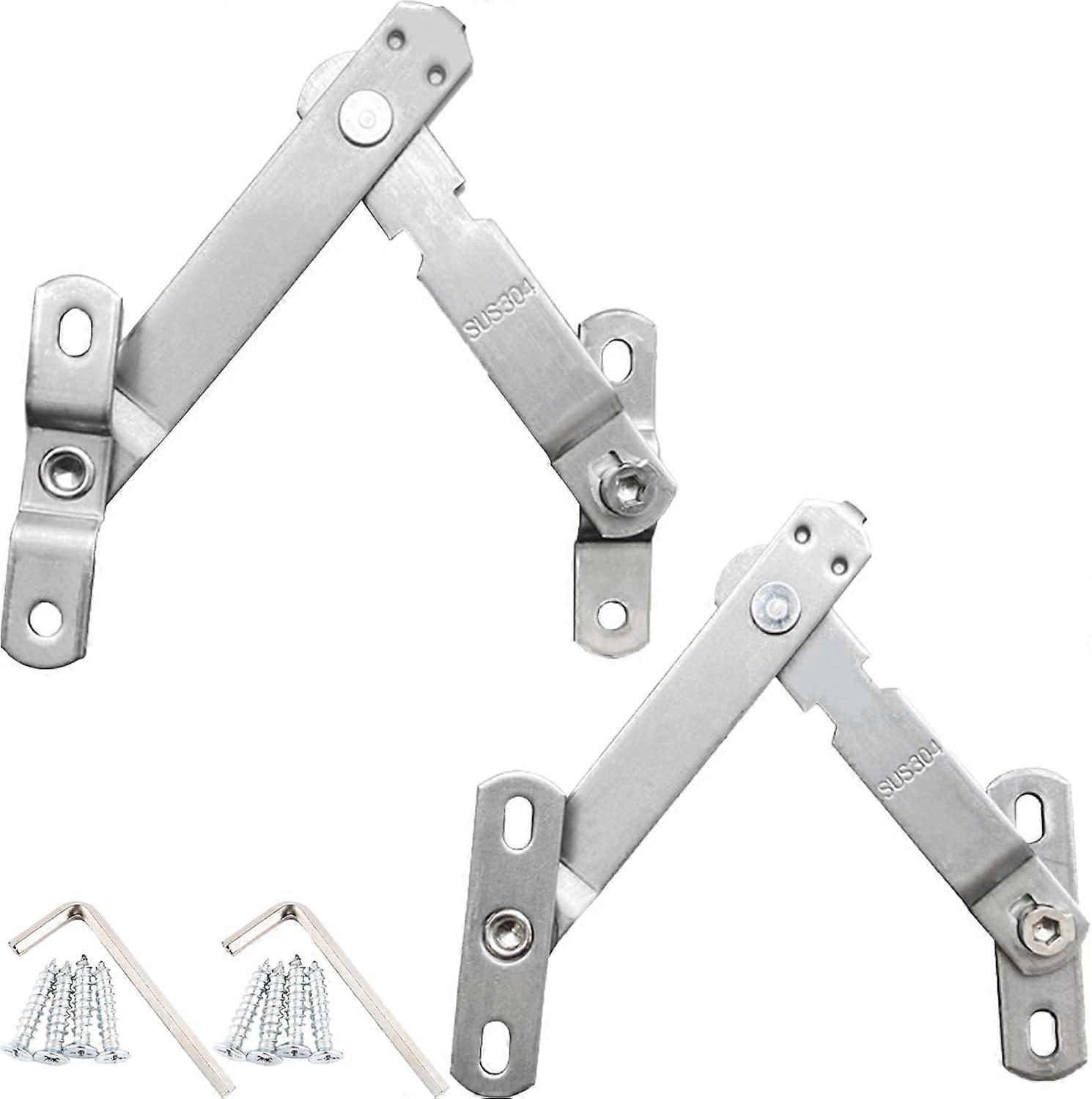 2 Sets Window Restrictors Locks Stainless Steel Child Restrictor Security Lock Safety Catch Window Restrictors for Home Kindergarten School