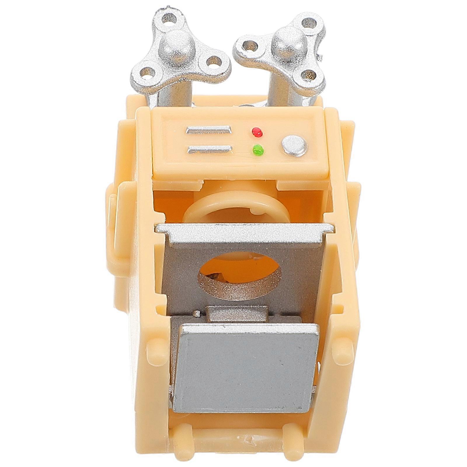 Doll House Coffee Time Diy Assembling Beverage Sealing Machine Model Beige Color Skill Development Accessory 1Pcs