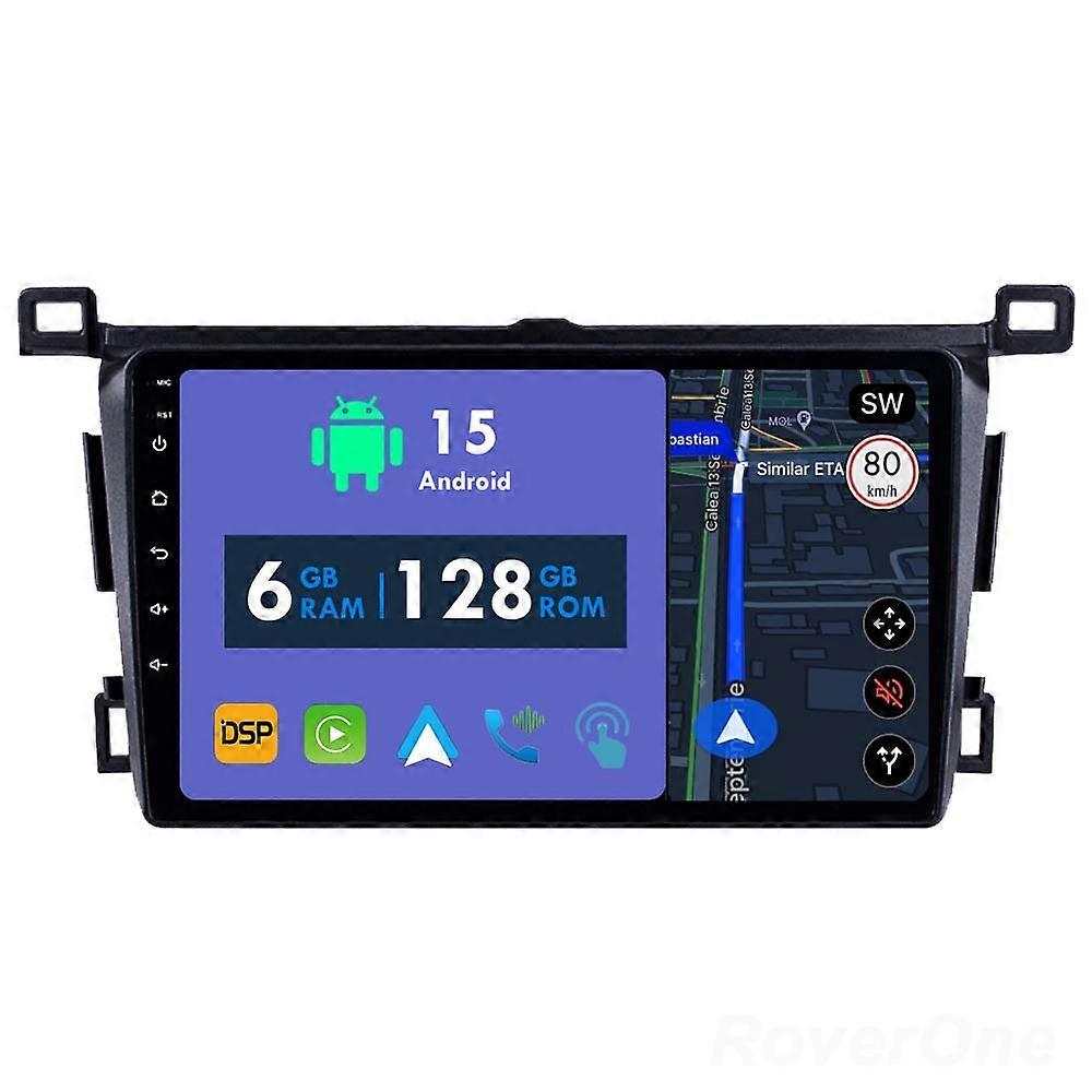 Car Radio 6G+128G CarPlay GPS Navigation Head Unit for Toyota RAV4 4 XA40 5 XA50 2012 - 2018 Android Auto Bluetooth Stereo Touch Screen
