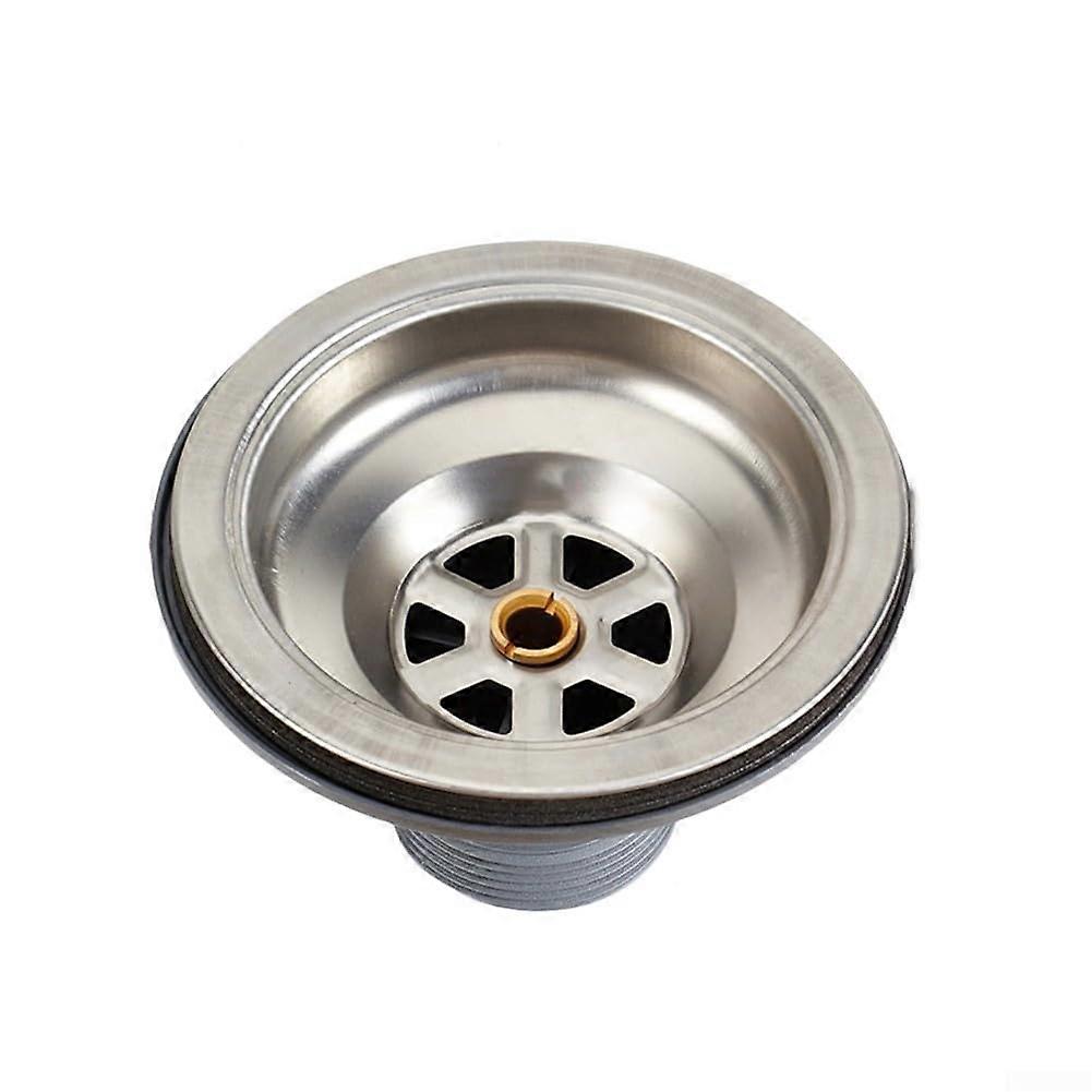 Filtration Stainless Steel Drain Strainer, Double Layer, 11cm, Kitchen And Bathroom Sink Filter, Silver