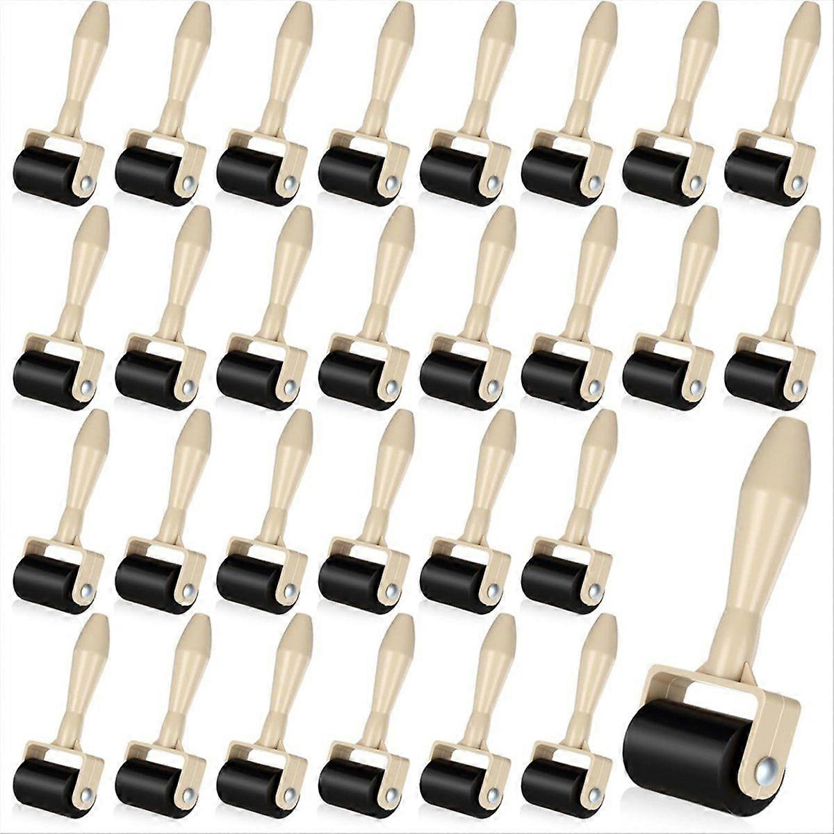 30 Pcs Rubber Brayer Rollers, Ink Roller for Printmaking Gluing Printing Inking Block Paper Applica