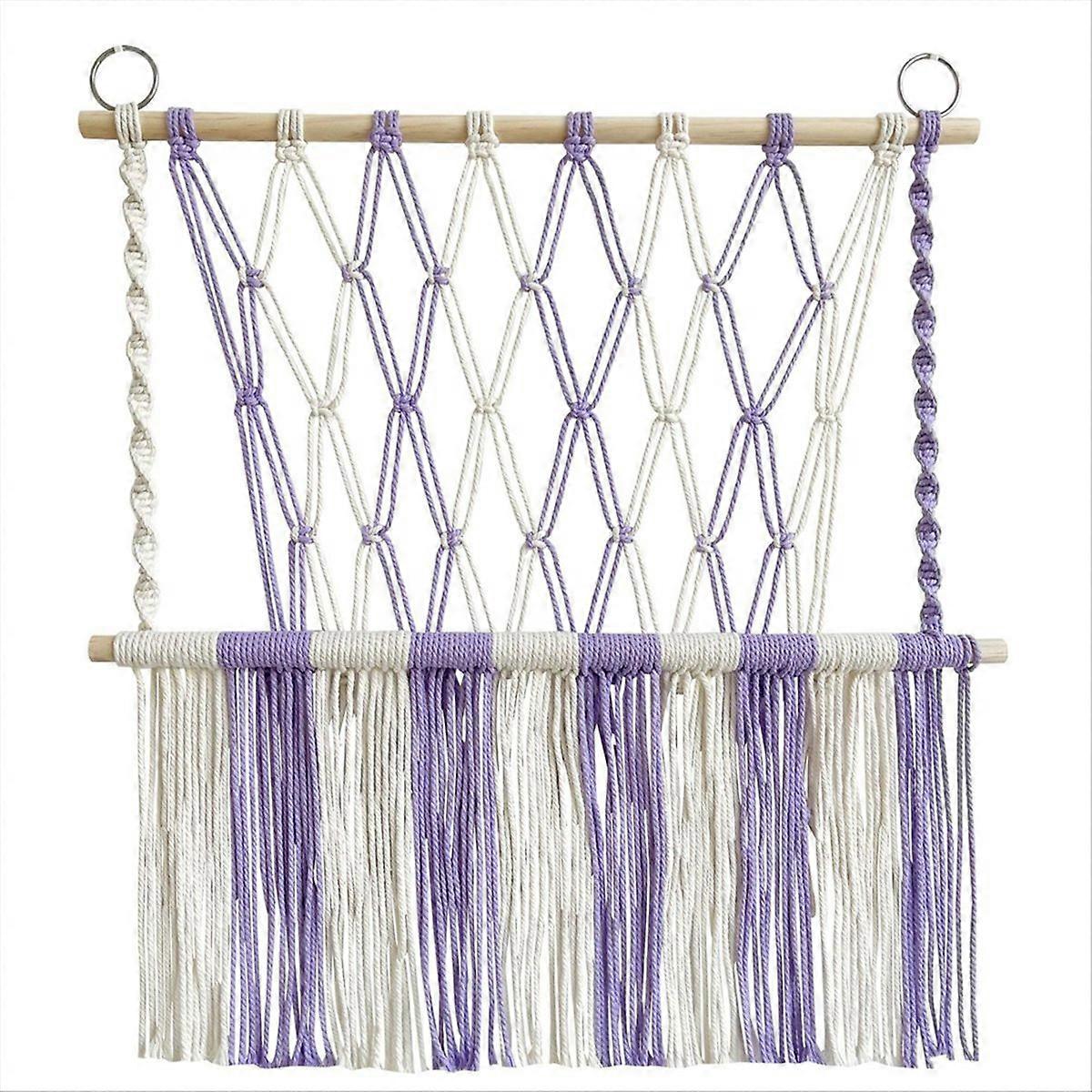 Stuffed Hammock Tapestry Space Saving Boho Macrame,B