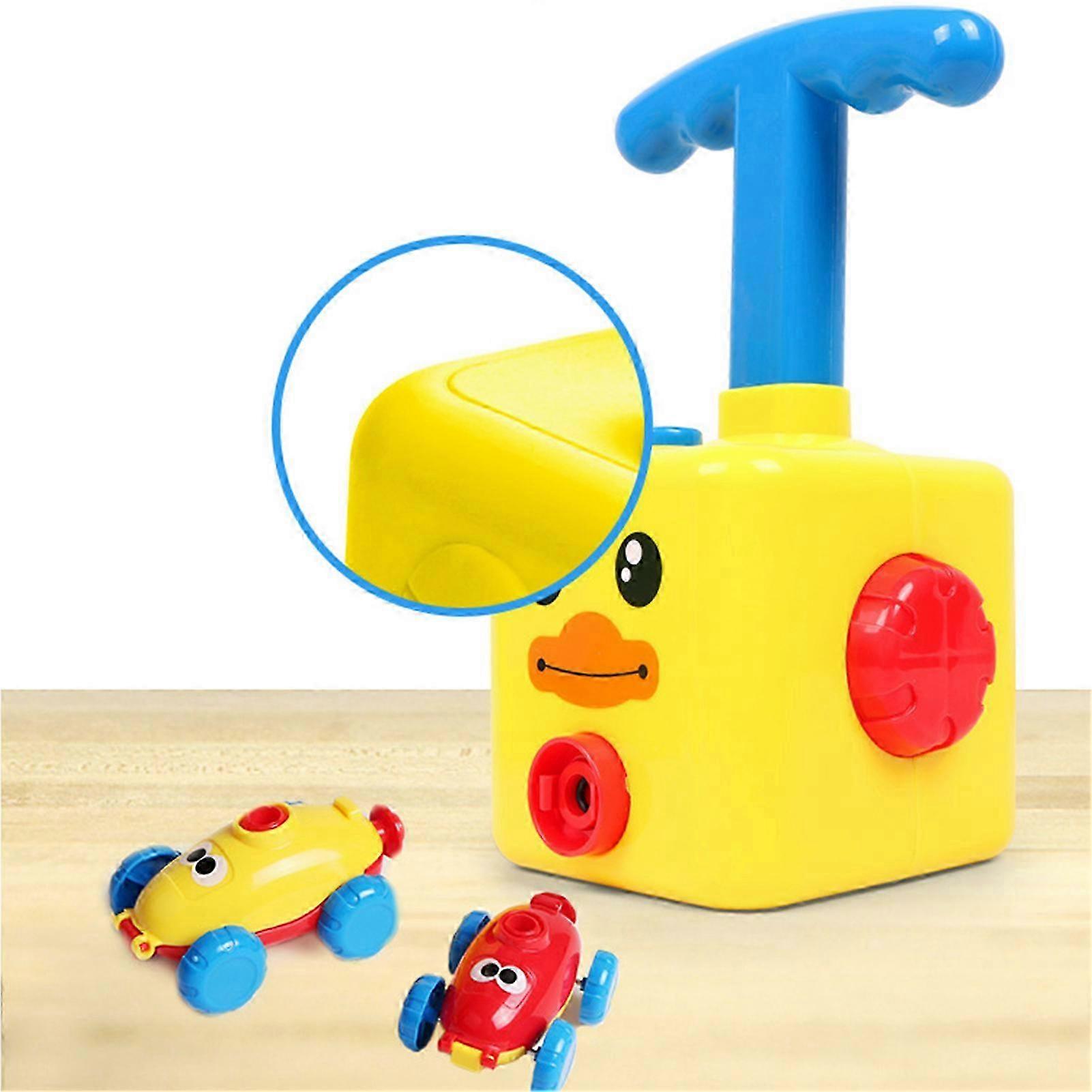 バルーンランチャーカートイセットミニプラスチックエアパワーバルーンレーサー車両カートイキッズサイエンストイ用