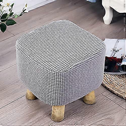 Mini Stool Cover Stretch Square Ottoman Slipcover, Replacement Footstool Cover, Waterproof Spandex Protector For Sofa
