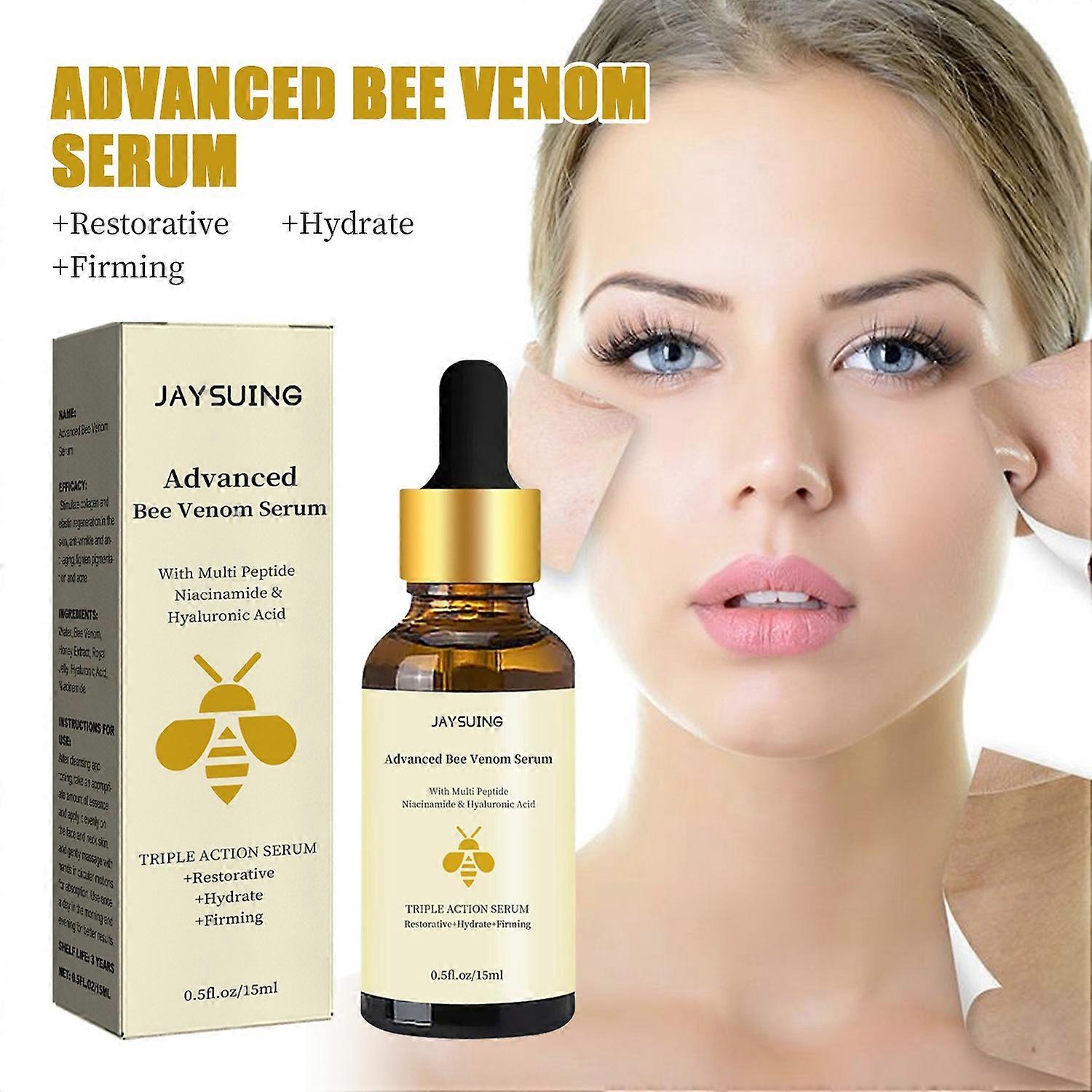 Jaysuing Bee Venom Essence for Reducing Wrinkles, Repairing Dullness, Moisturizing and Firming Skin