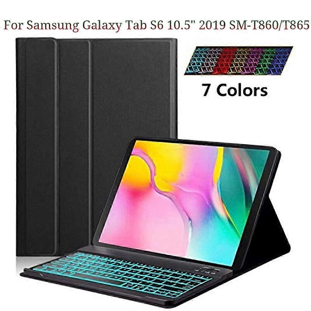 For Galaxy Tab S6 10.5-T860 Keyboard Case Slim Stand Cover Backlight, Keyboard & Mouse