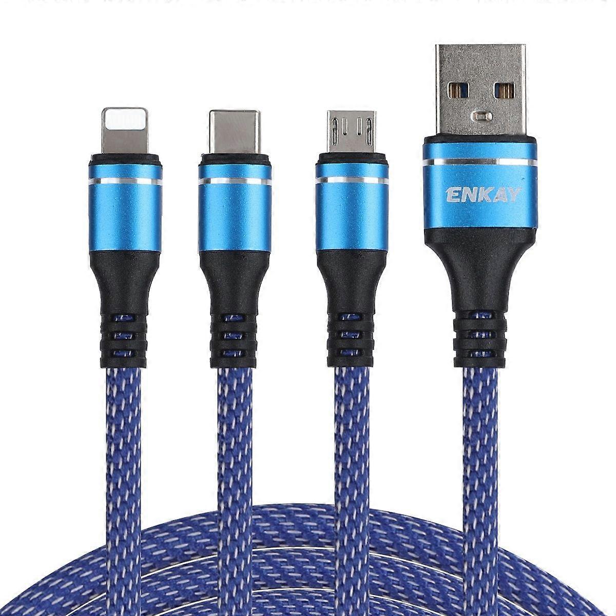 USB 3.0 to Type-C / 8 Pin / Micro USB 5A Fast Charging Cable