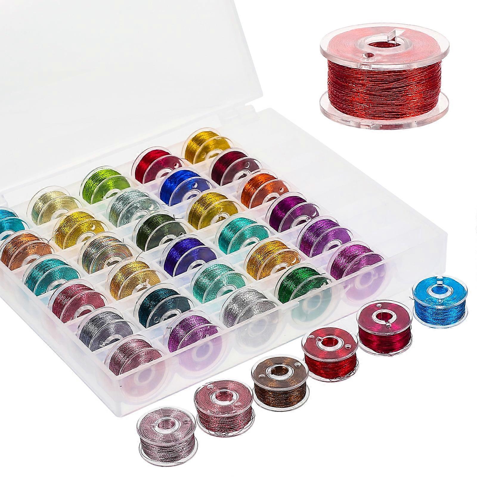 36 Rolls Polyester Plastic Embroidery Thread Embroidered Delicate Sewing Supplies