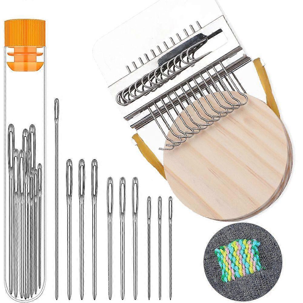 Metal DIY Textile Tools Small Loom Fun Mending Loom Speedweve Type Weave Tool Darning Machine Loom