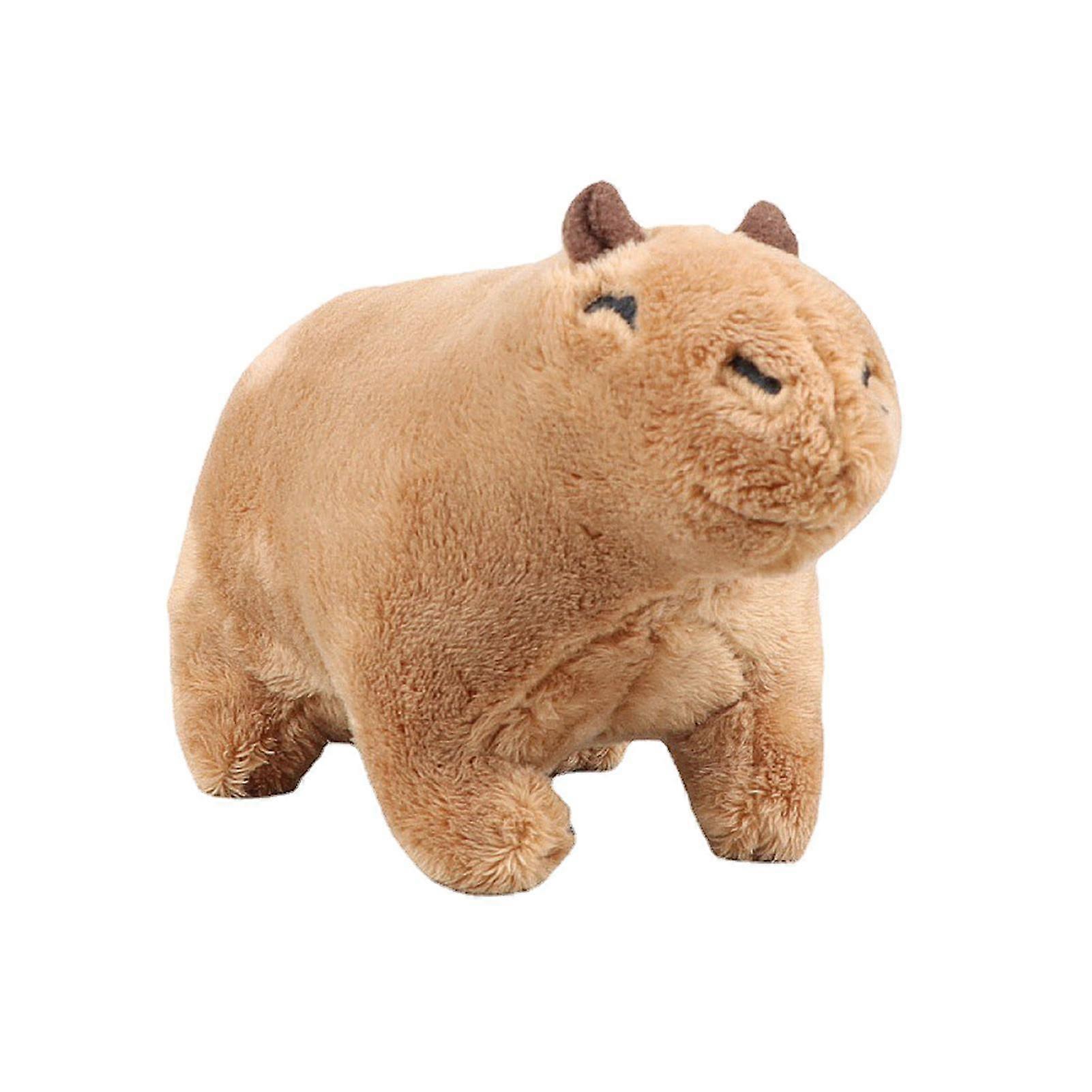 Capybara Plush Toy Soft Wild Animals Crawling Capybara Stuffed Toys Unique Toys Model Dolls