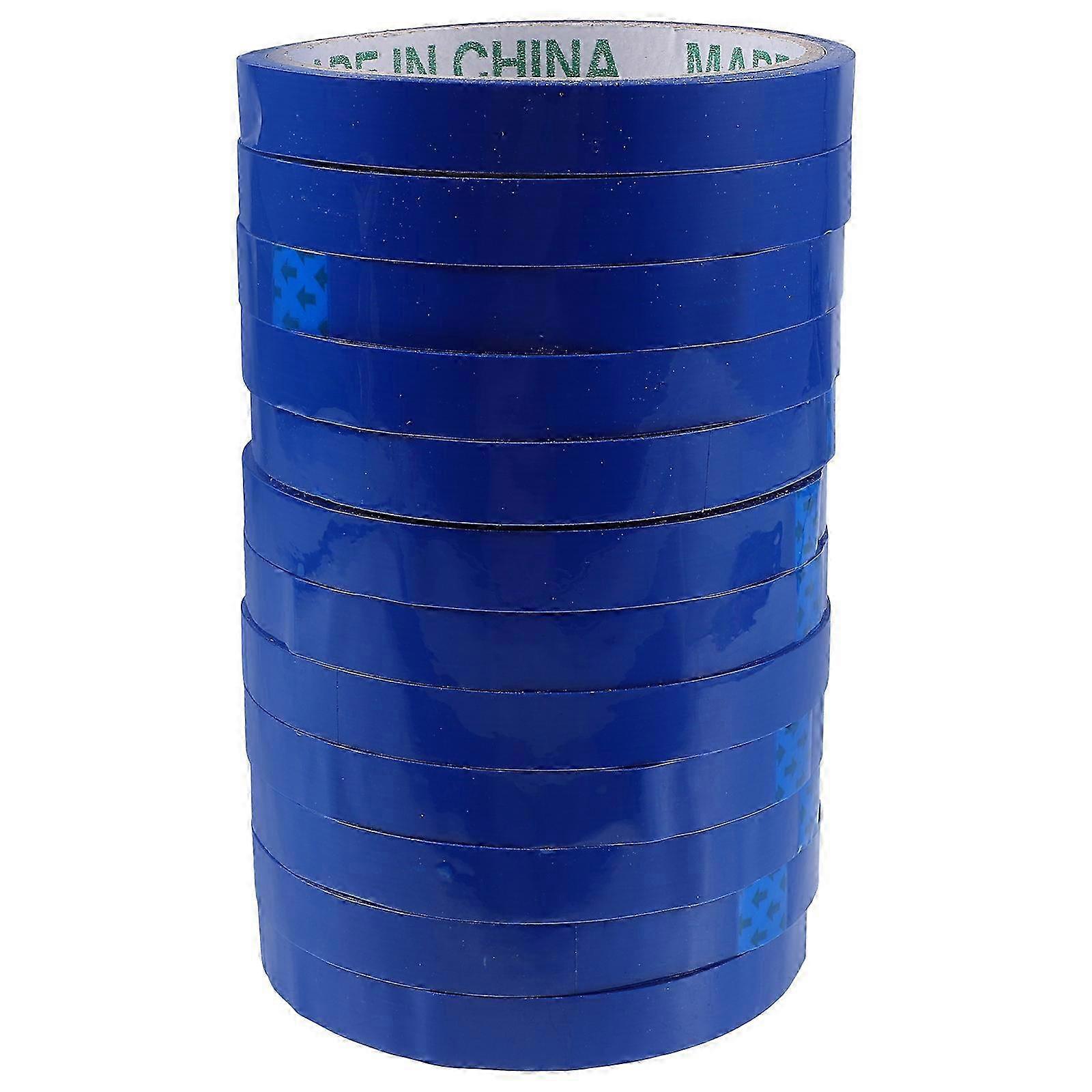 12pcs  Bag Sealing Tying Tape  Supermarket Binding Machine Tape Bag Sealer Packing Tape Blue