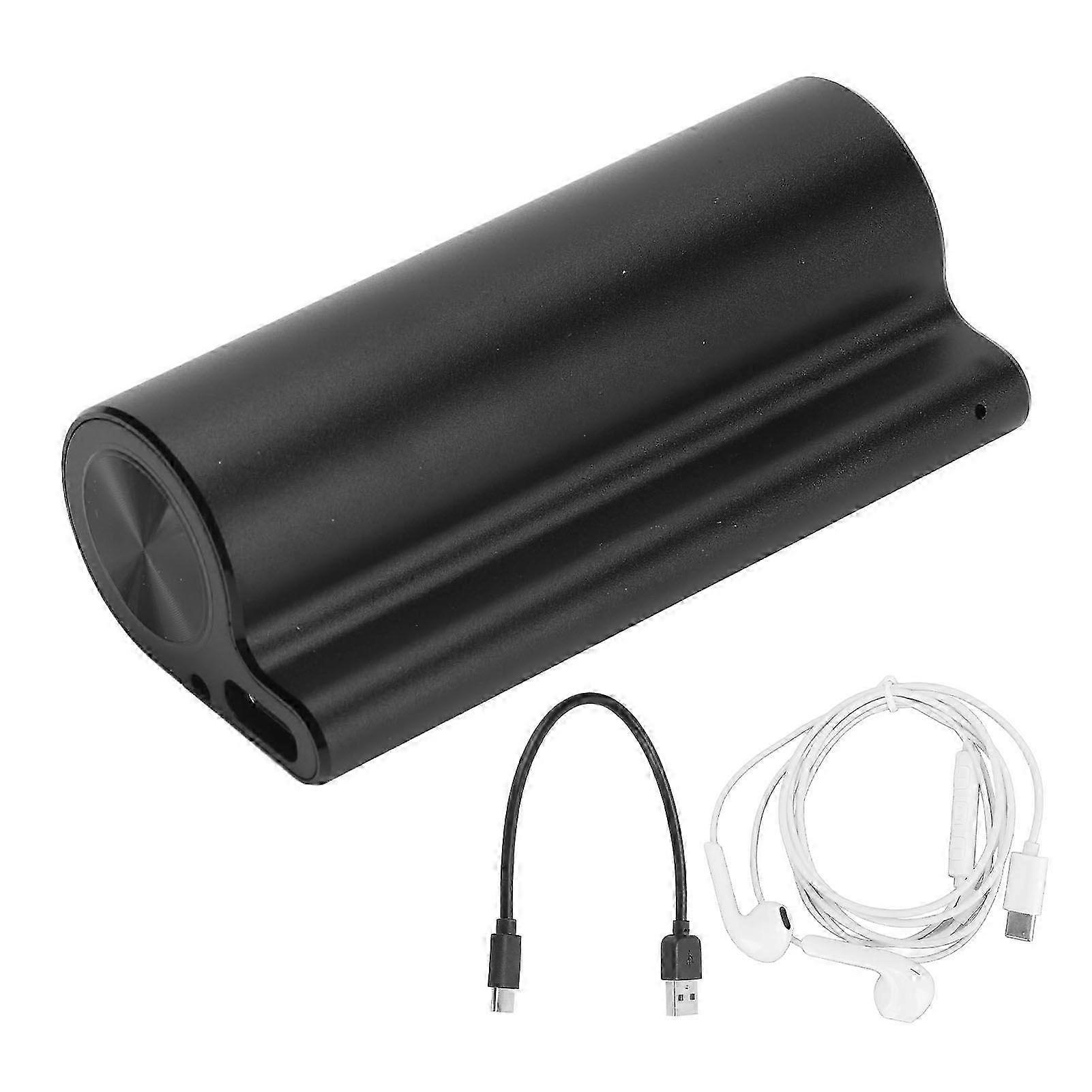 AI Intelligent Recorder Strong Magnetic HD Noise Reduction Digital Voice Activated Recorder for Lecture Interview English, Black 8GBHwy