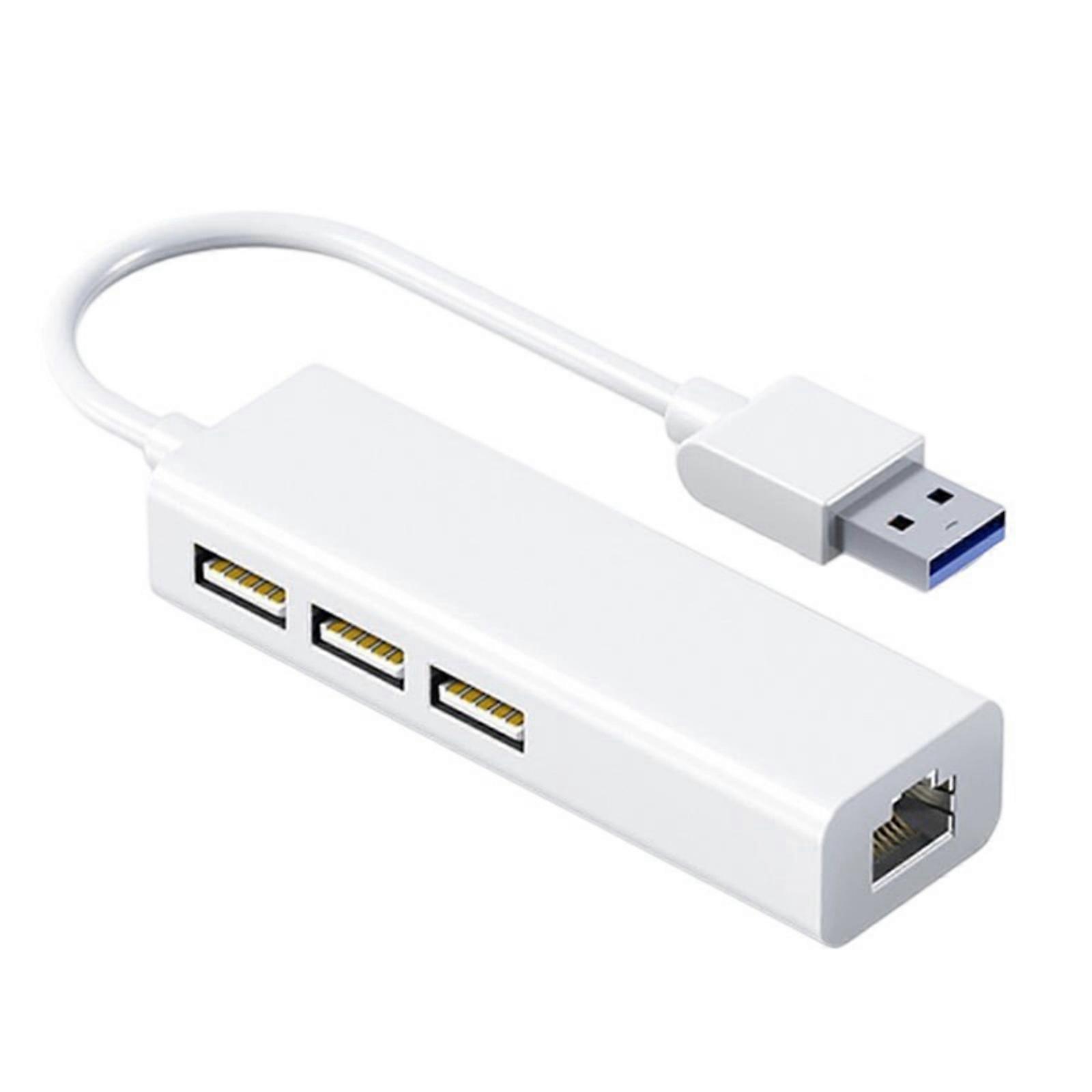 USB C/A Ethernet Converter With RJ45 Networking Adapter 3 Port USB2.0 Expander  Easy Installation Multicolor