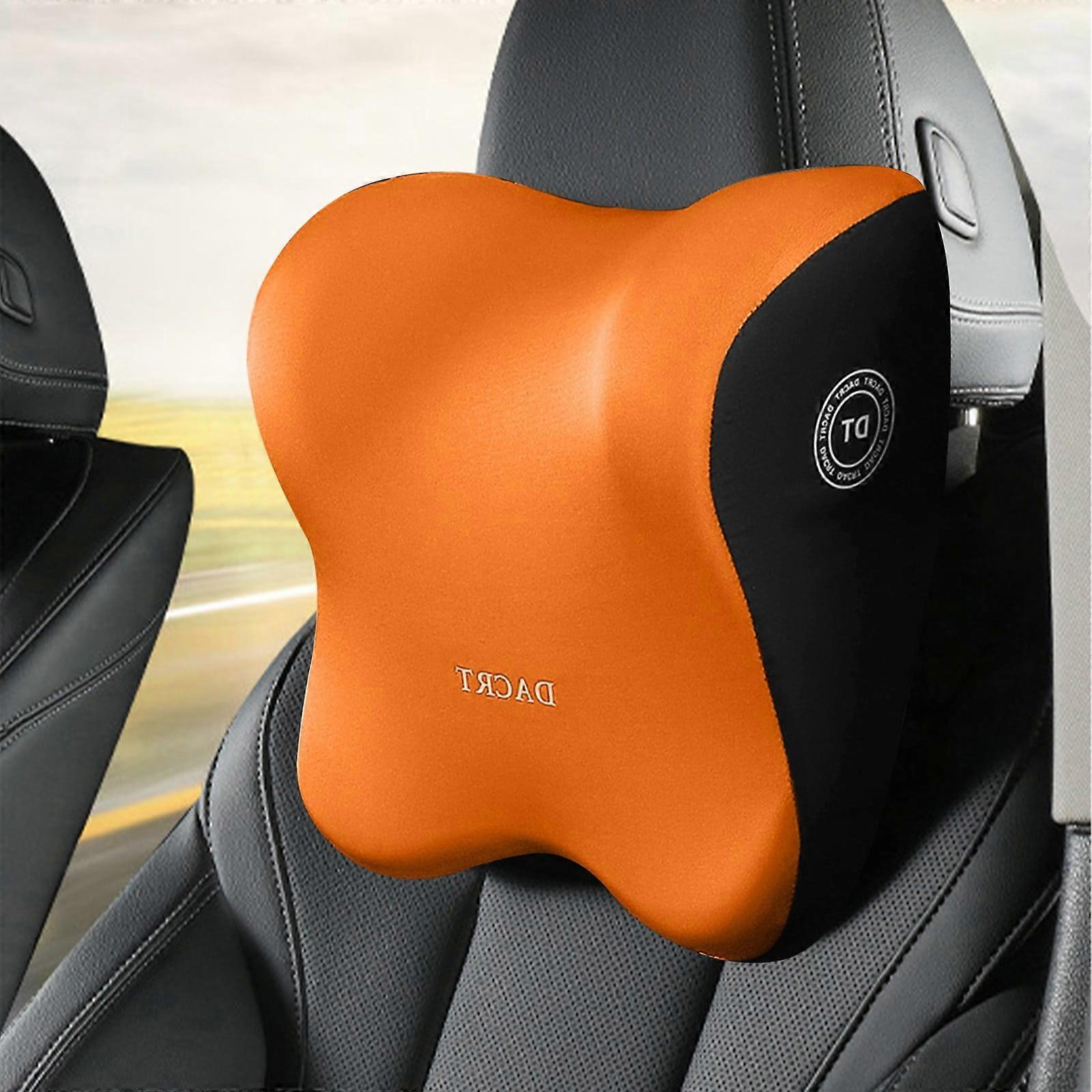 Ergonomic Car Neck Pillow with Adjustable Strap, Memory Foam & Breathable Removable Cover – Compatible with Most Headrests