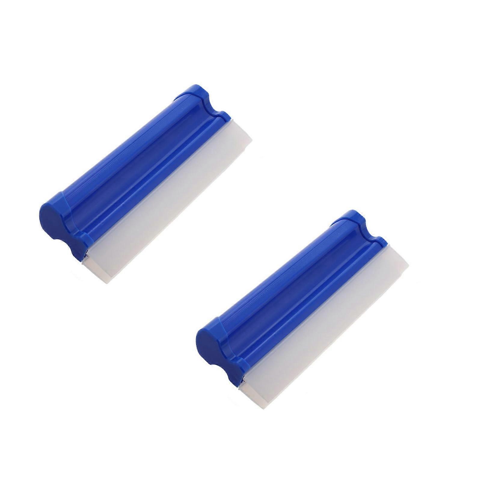 2pcs Water Scraper Tool Anti Scratch Silicone Car Window Cleaners Flexible Water Blade Scrapers For Clear View Multicolor
